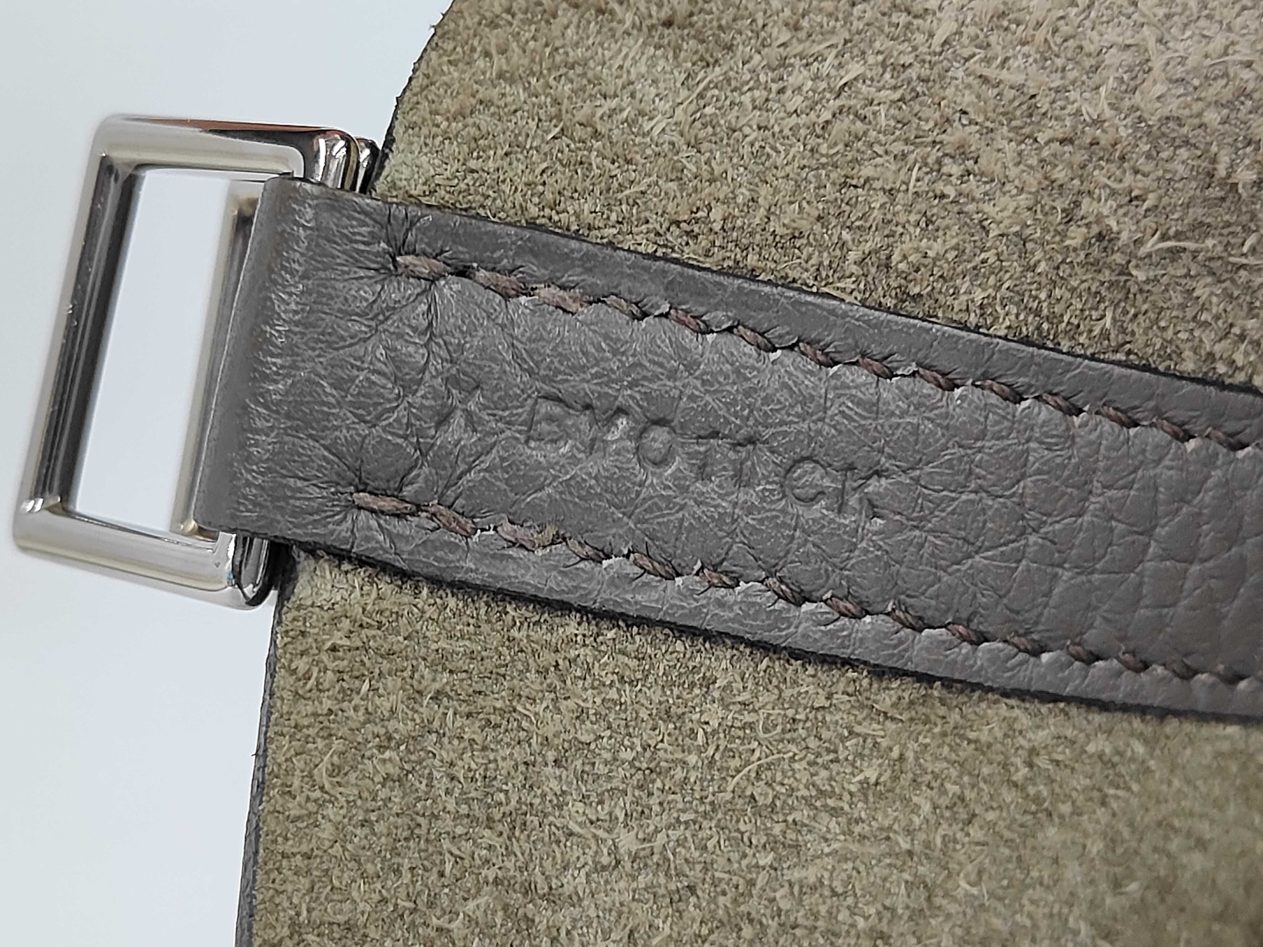 Picotin Lock MM Taurillon Leather Etoupe X Stamp Silver Hardware Handbag — view 7