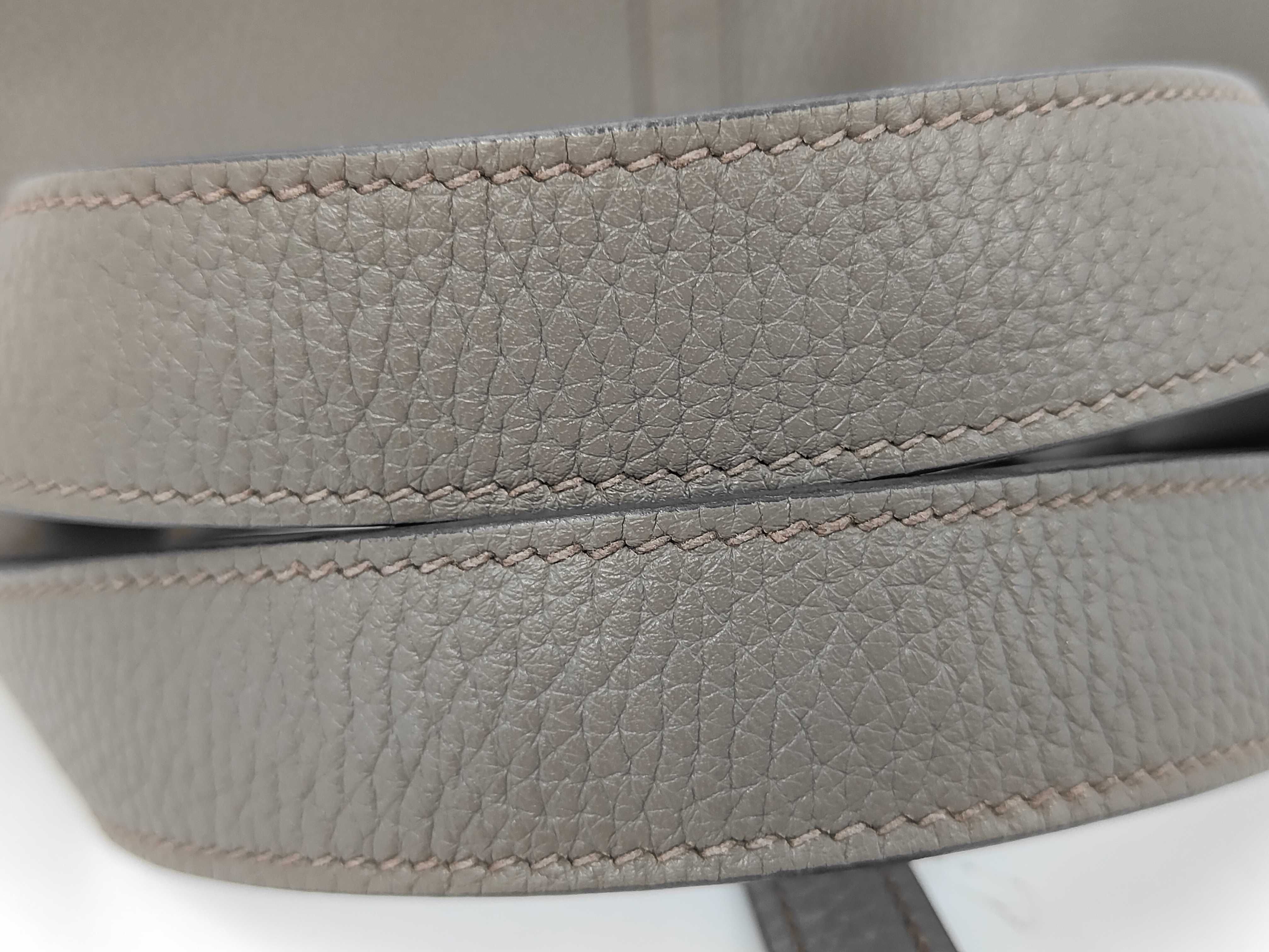 Picotin Lock MM Taurillon Leather Etoupe X Stamp Silver Hardware Handbag — view 9