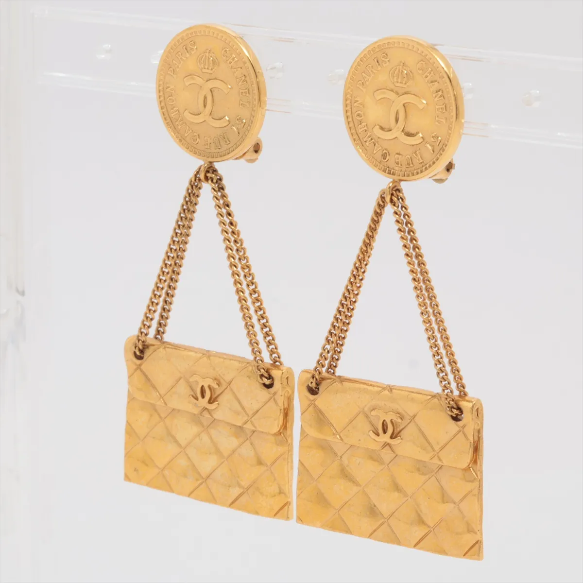 Cocomark Matelasse 93P earrings (for both ears) GP Gold — view 3