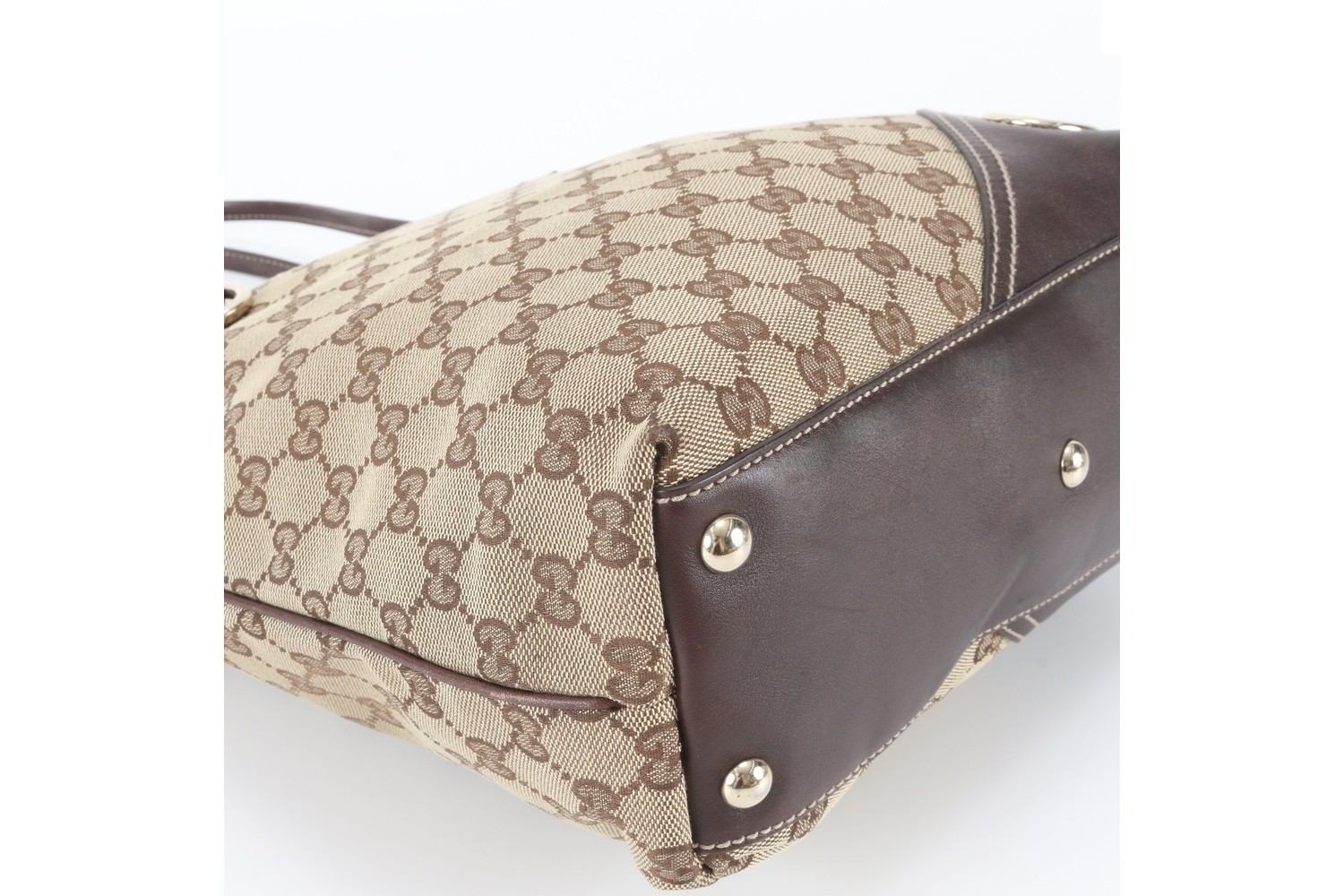 GG Canvas New Brit 182492 Leather Tote Bag — view 4