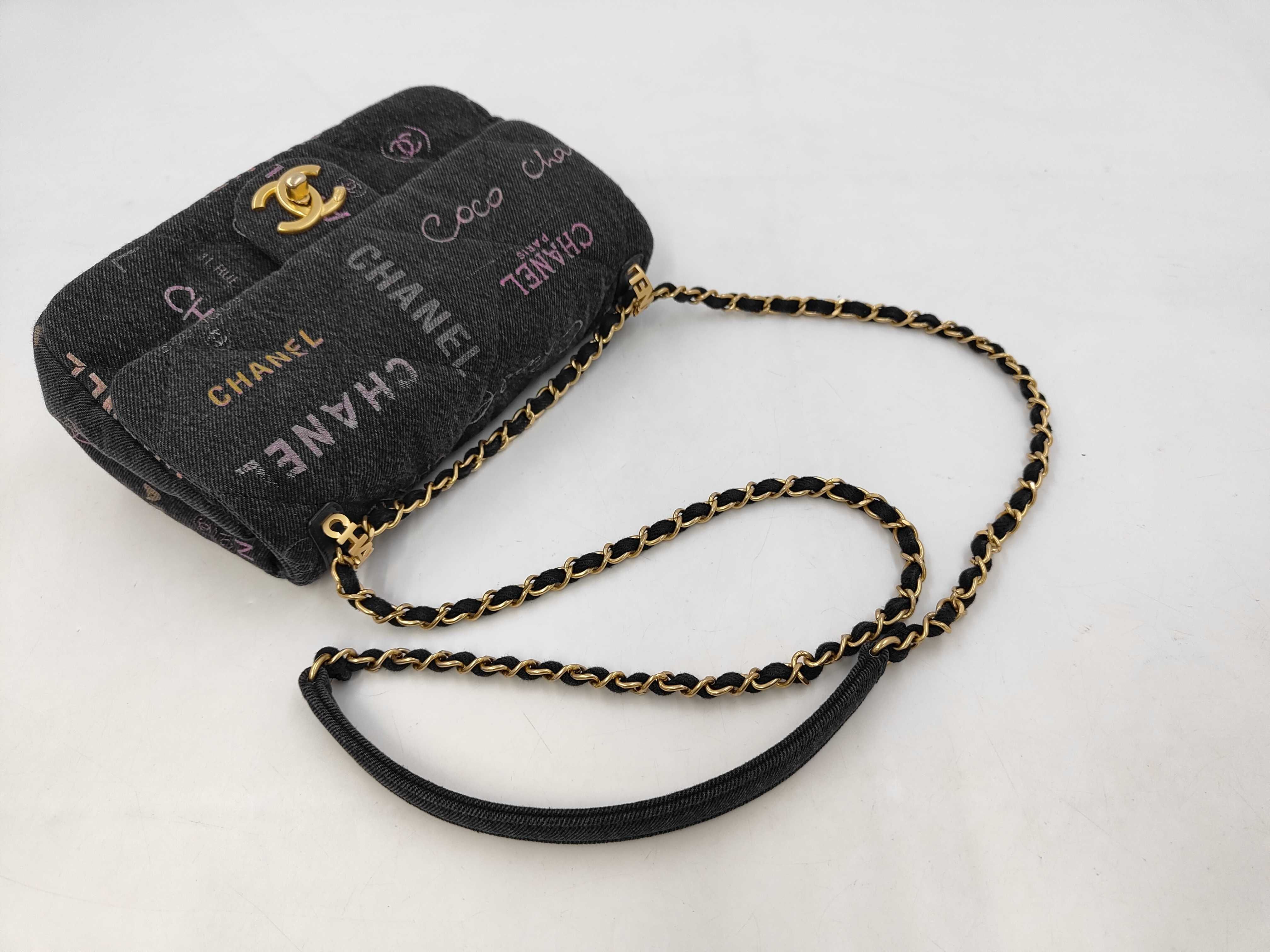 denim Matelassé chain shoulder bag — view 5