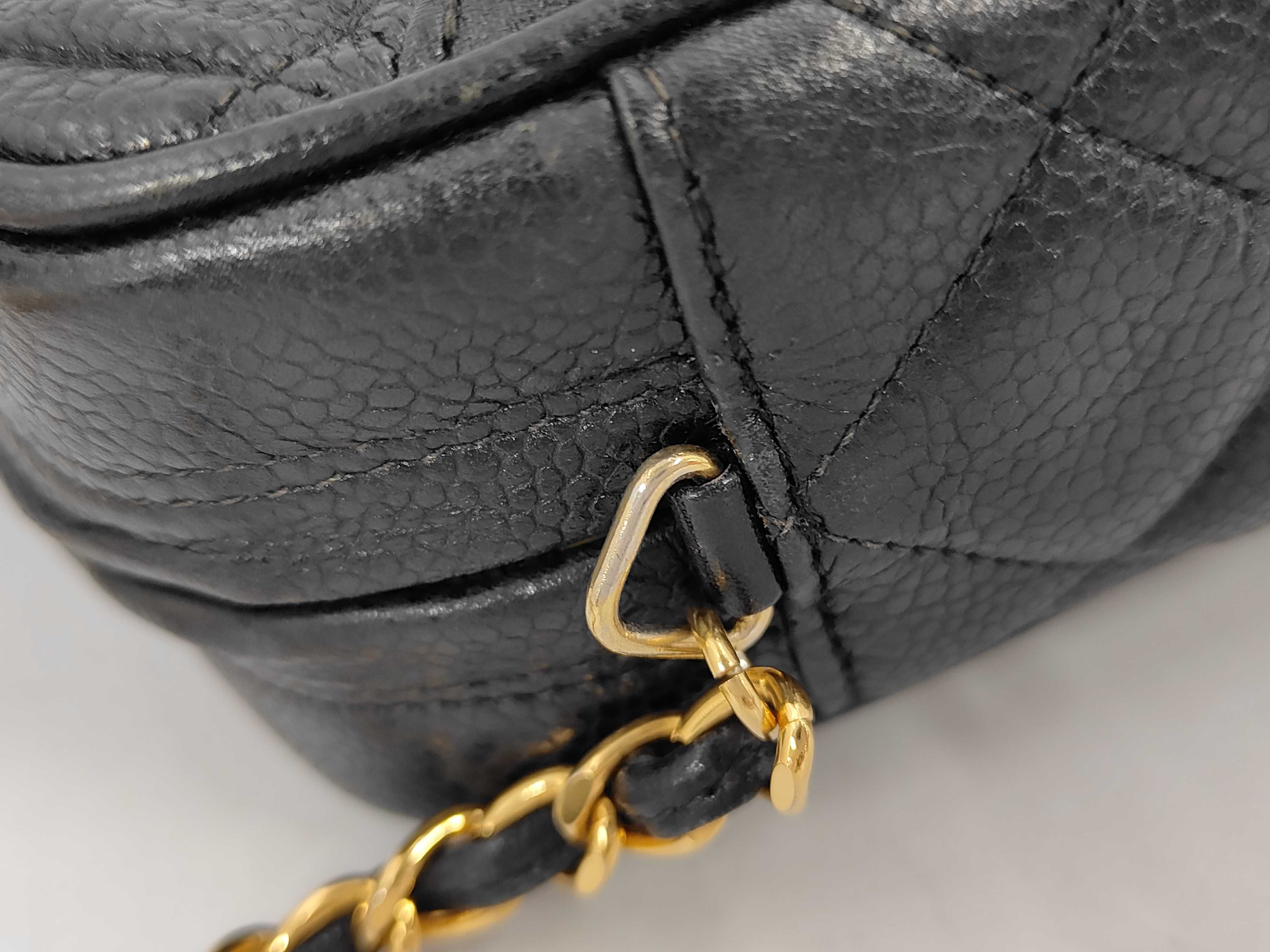 Caviar Skin Matelassé Fringe Chain Shoulder Bag — view 7