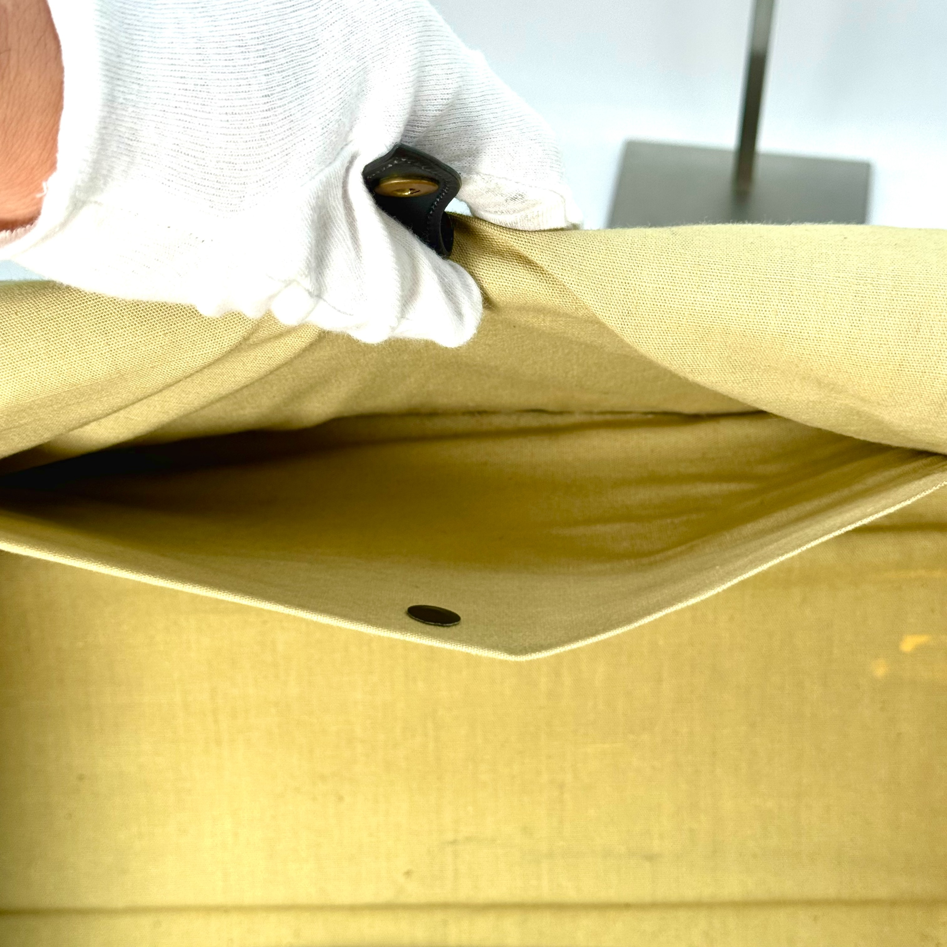 Boston bag, beige canvas and leather. — view 10