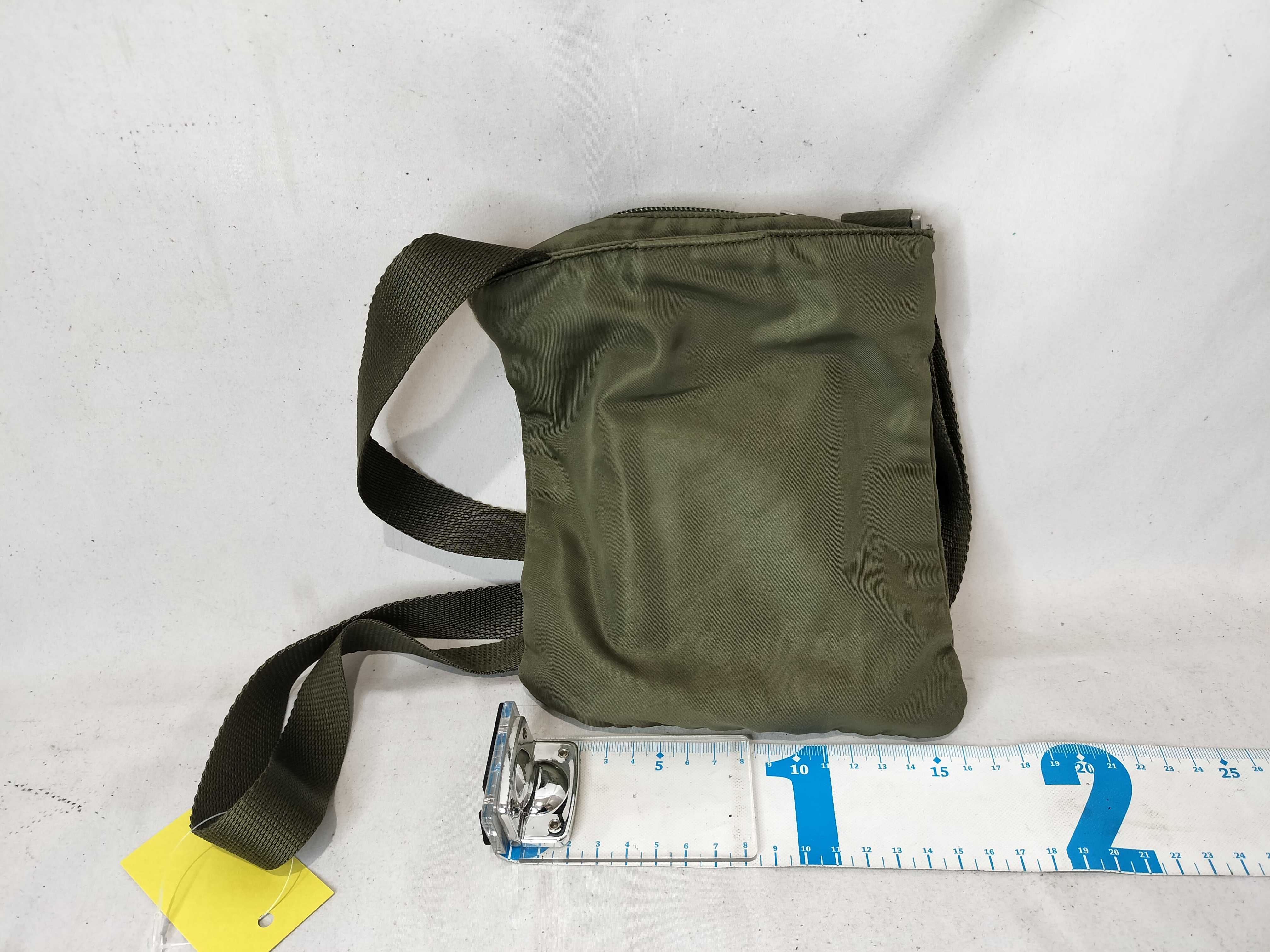 Nylon Mini Shoulder Bag, Khaki — view 3