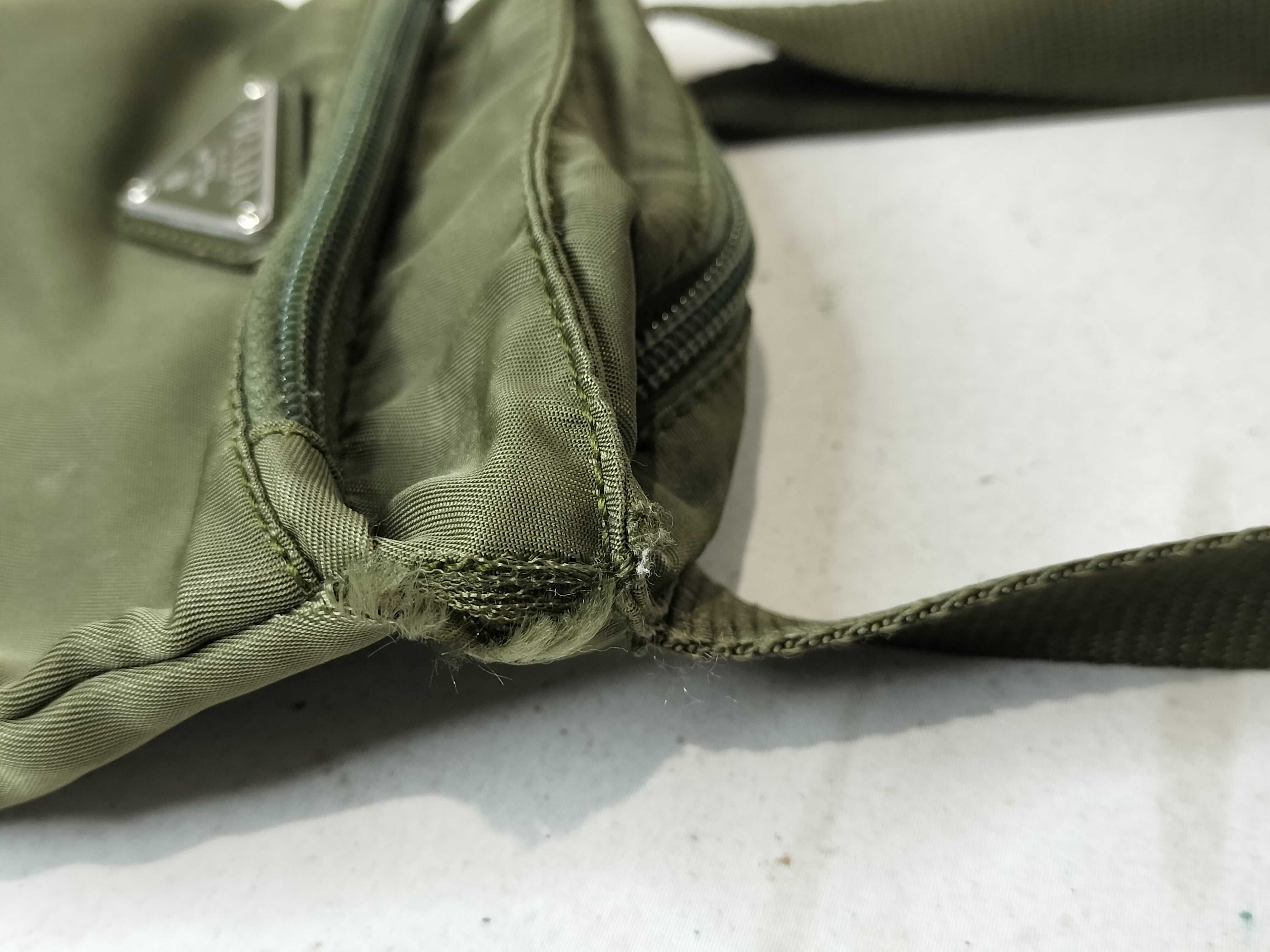 Nylon Mini Shoulder Bag, Khaki — view 6