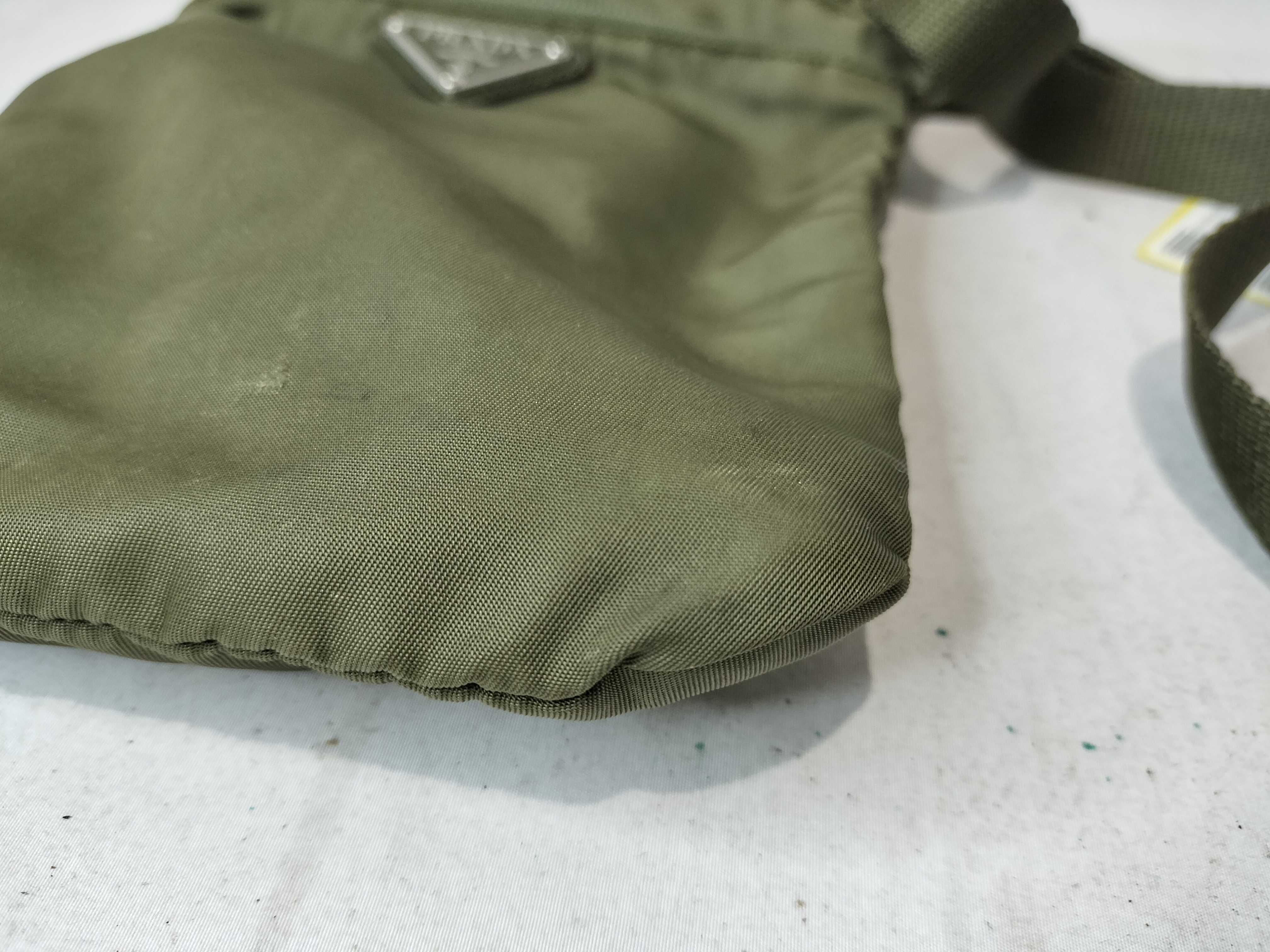 Nylon Mini Shoulder Bag, Khaki — view 7