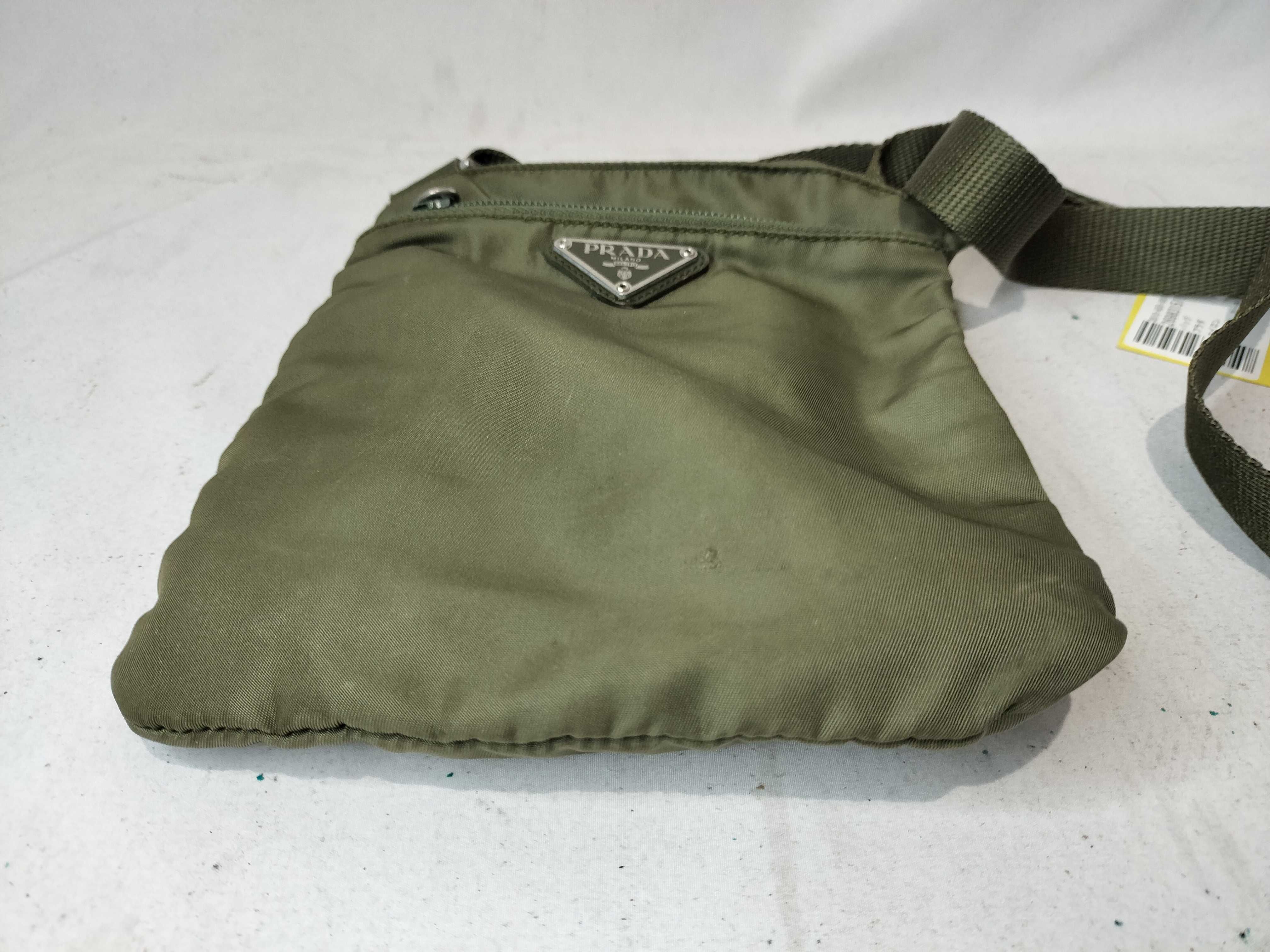 Nylon Mini Shoulder Bag, Khaki — view 8