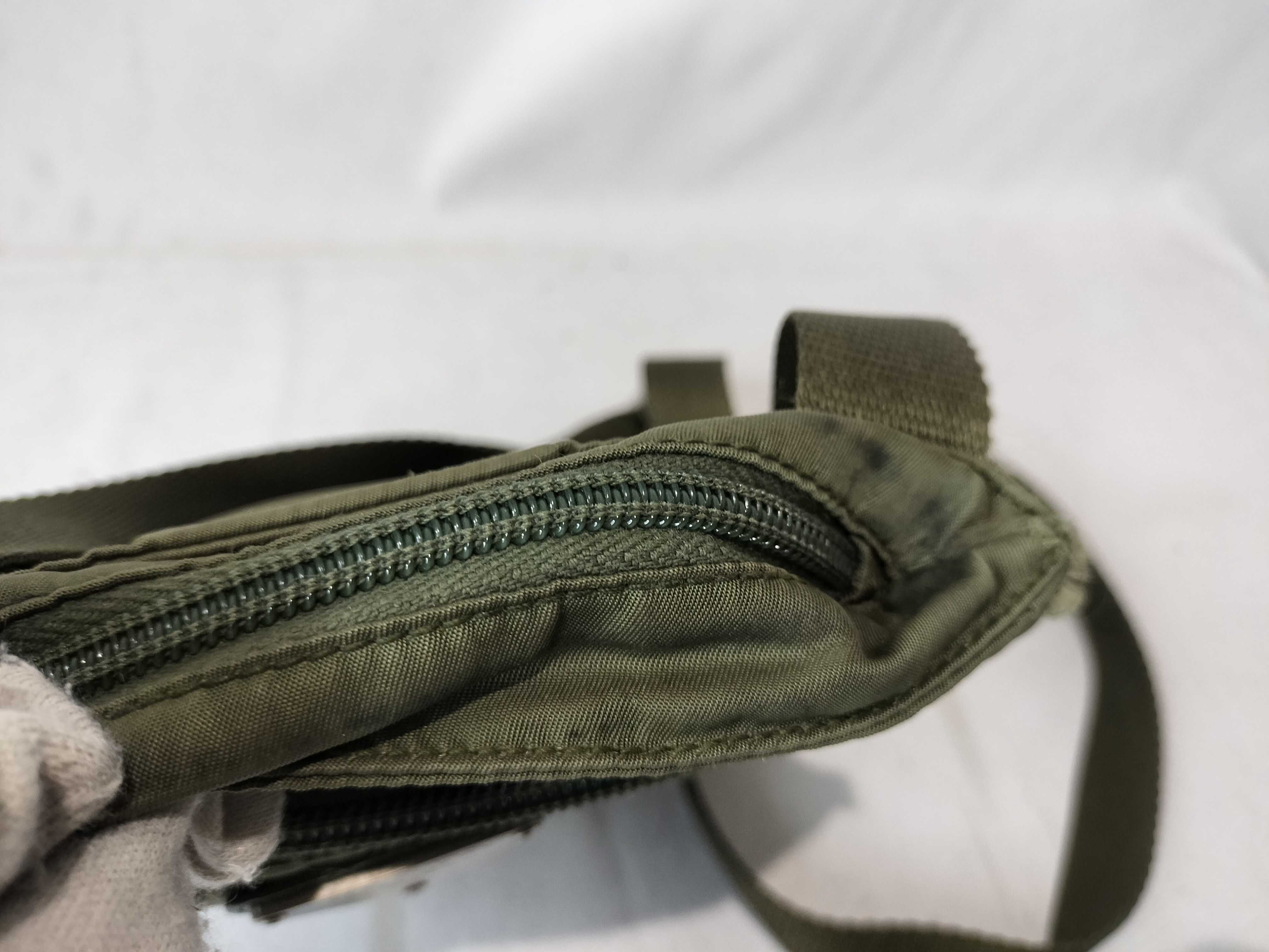 Nylon Mini Shoulder Bag, Khaki — view 9