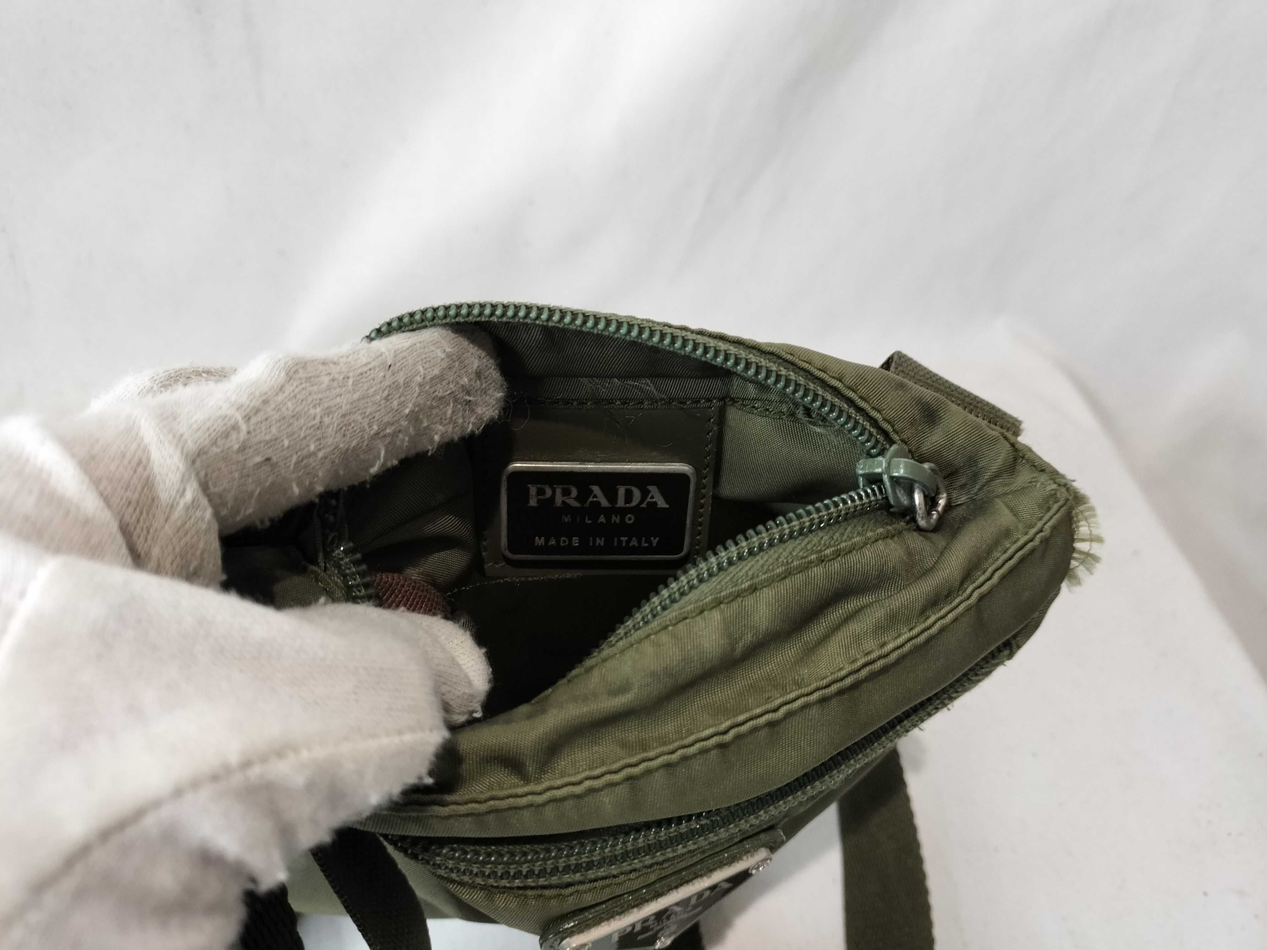 Nylon Mini Shoulder Bag, Khaki — view 10