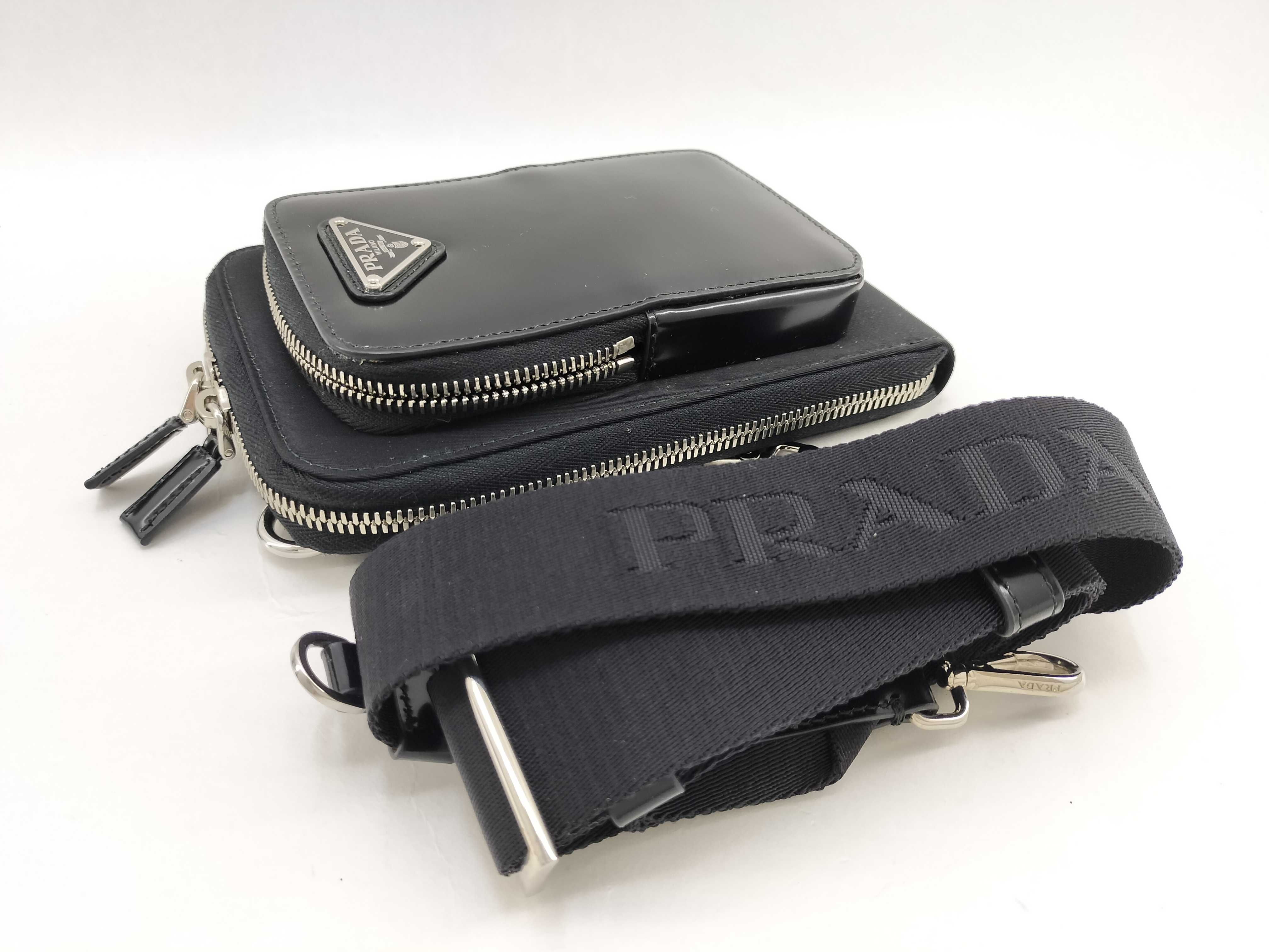 Nylon Prada Phone Case Nylon Leather Black 2ZT060 Bag — view 14