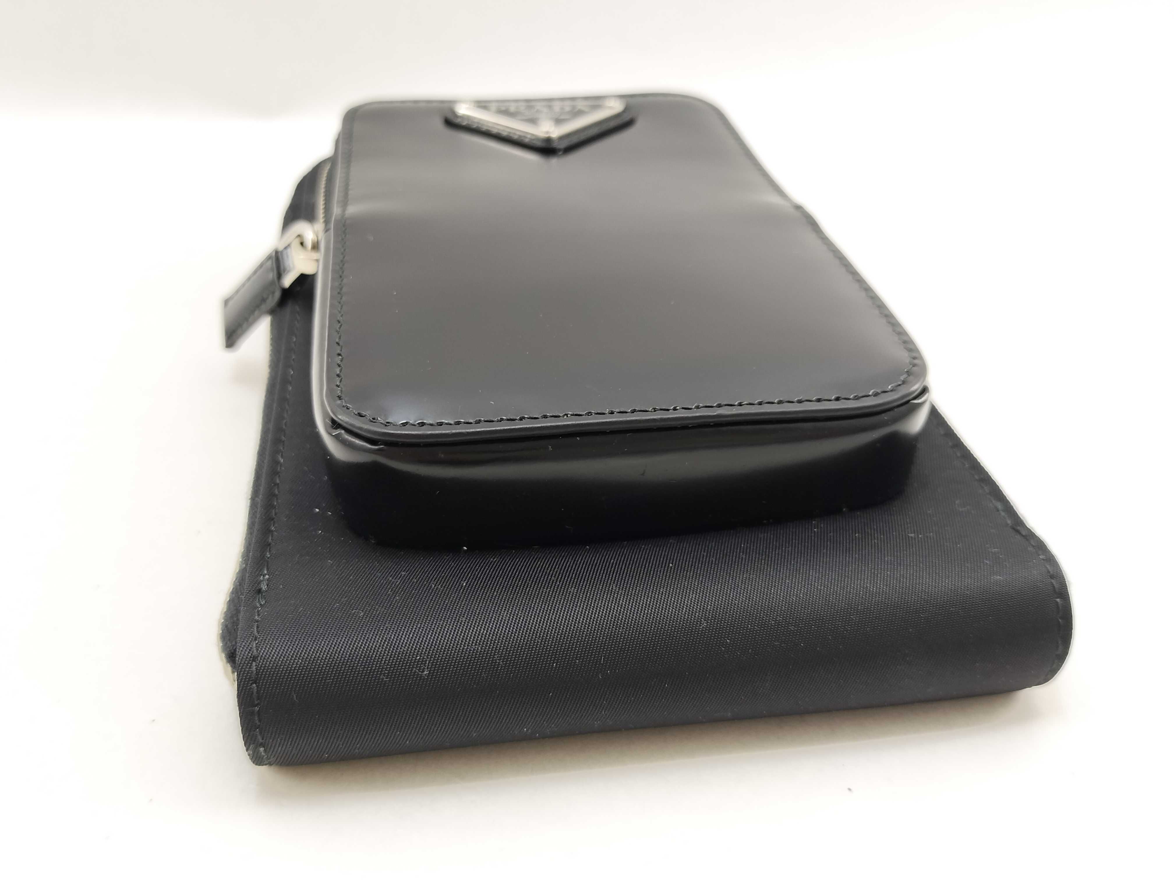 Nylon Prada Phone Case Nylon Leather Black 2ZT060 Bag — view 3