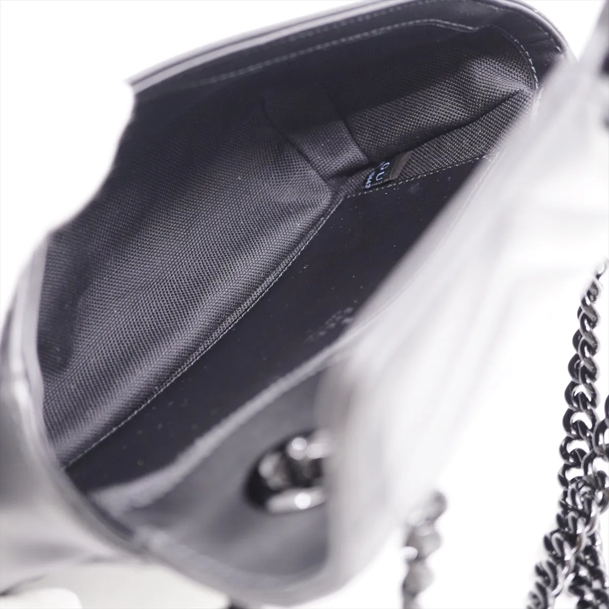 GG Marmont 446744 Leather Chain Shoulder Bag Black 446744-DTDFV-1000 Storage bag included — view 10