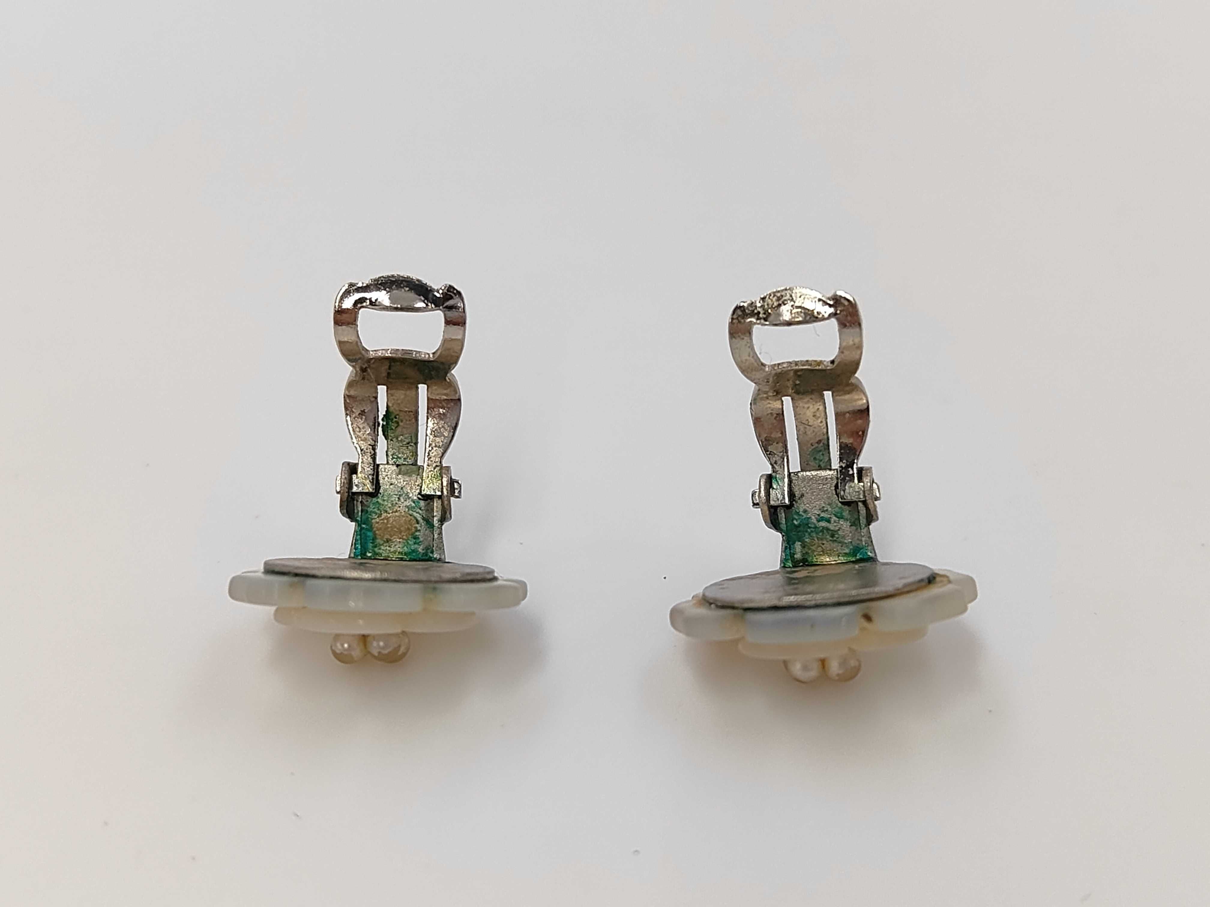 Camellia White Tone Earrings — view 2