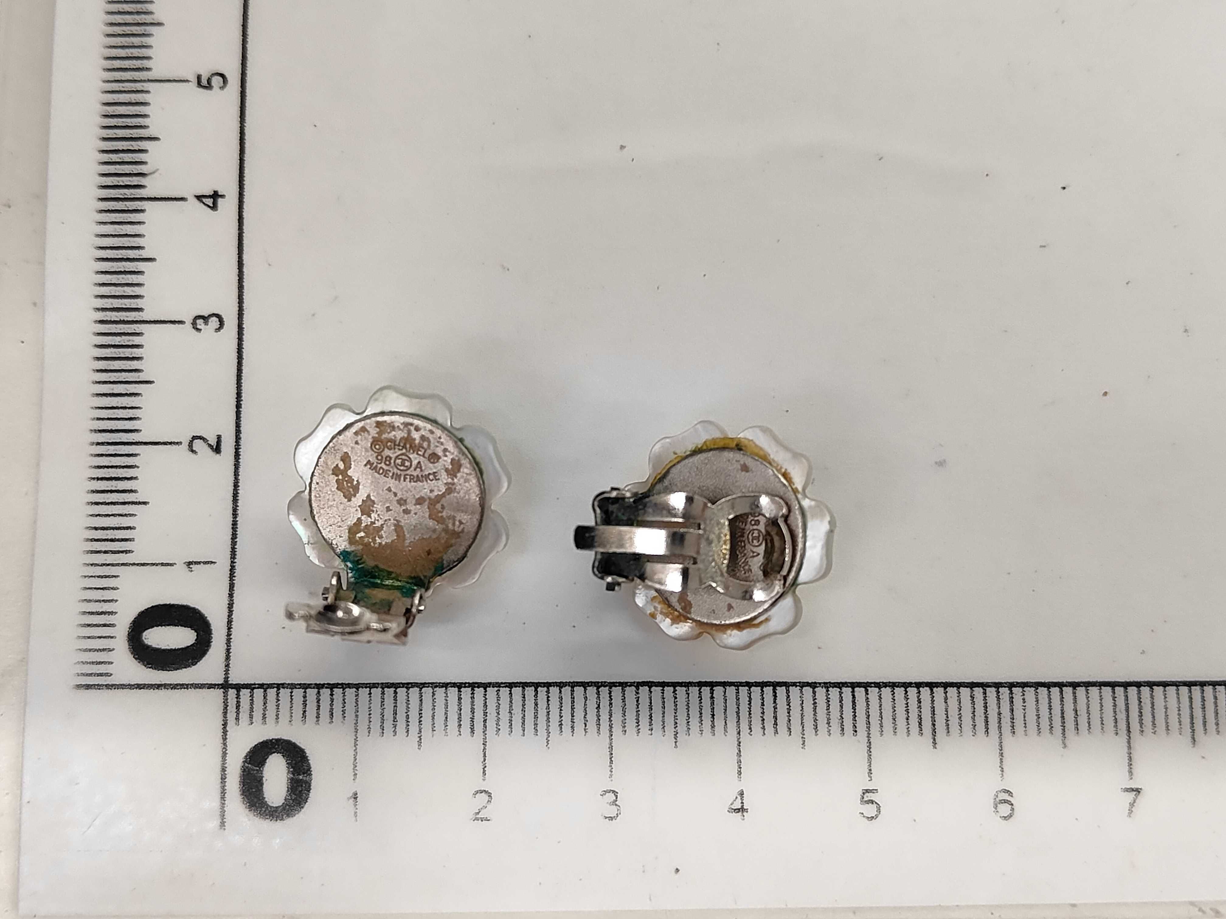 Camellia White Tone Earrings — view 5