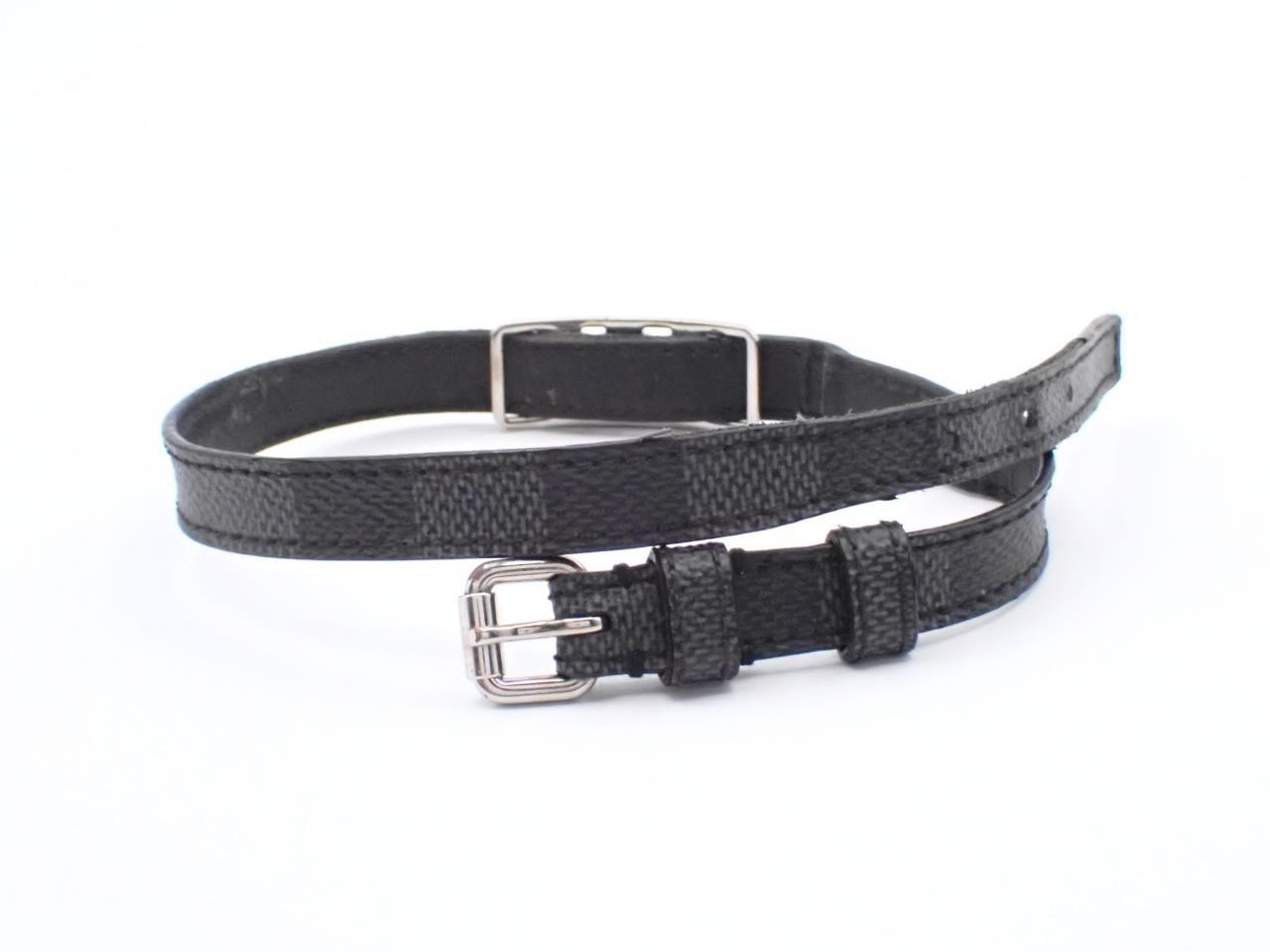Damier (accessories), bracelets, bangles (leather/cloth), total length approximately 40cm — view 2