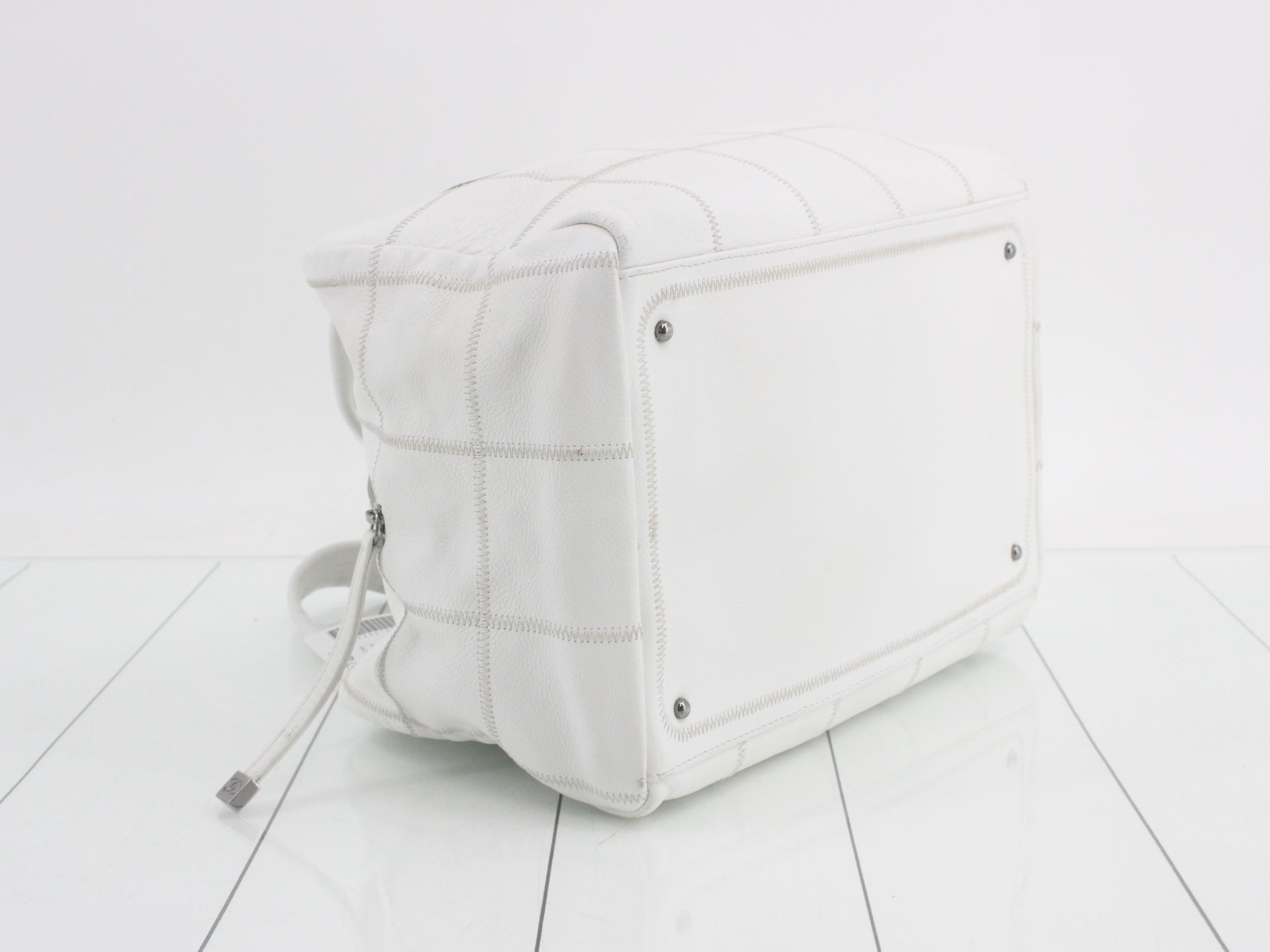 Boston bag, Coco Mark, white, leather — view 5