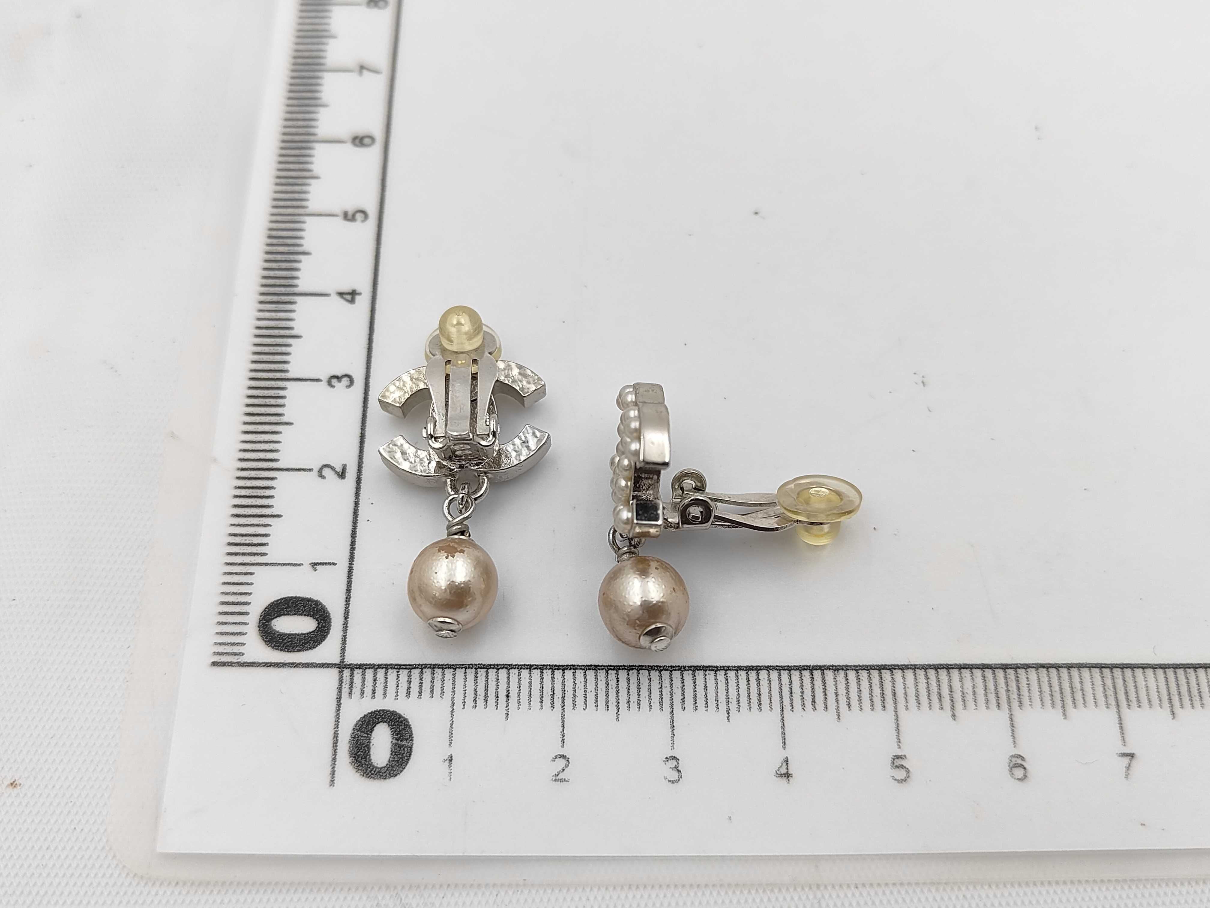 Coco Mark Silver Pearl Earrings — view 6