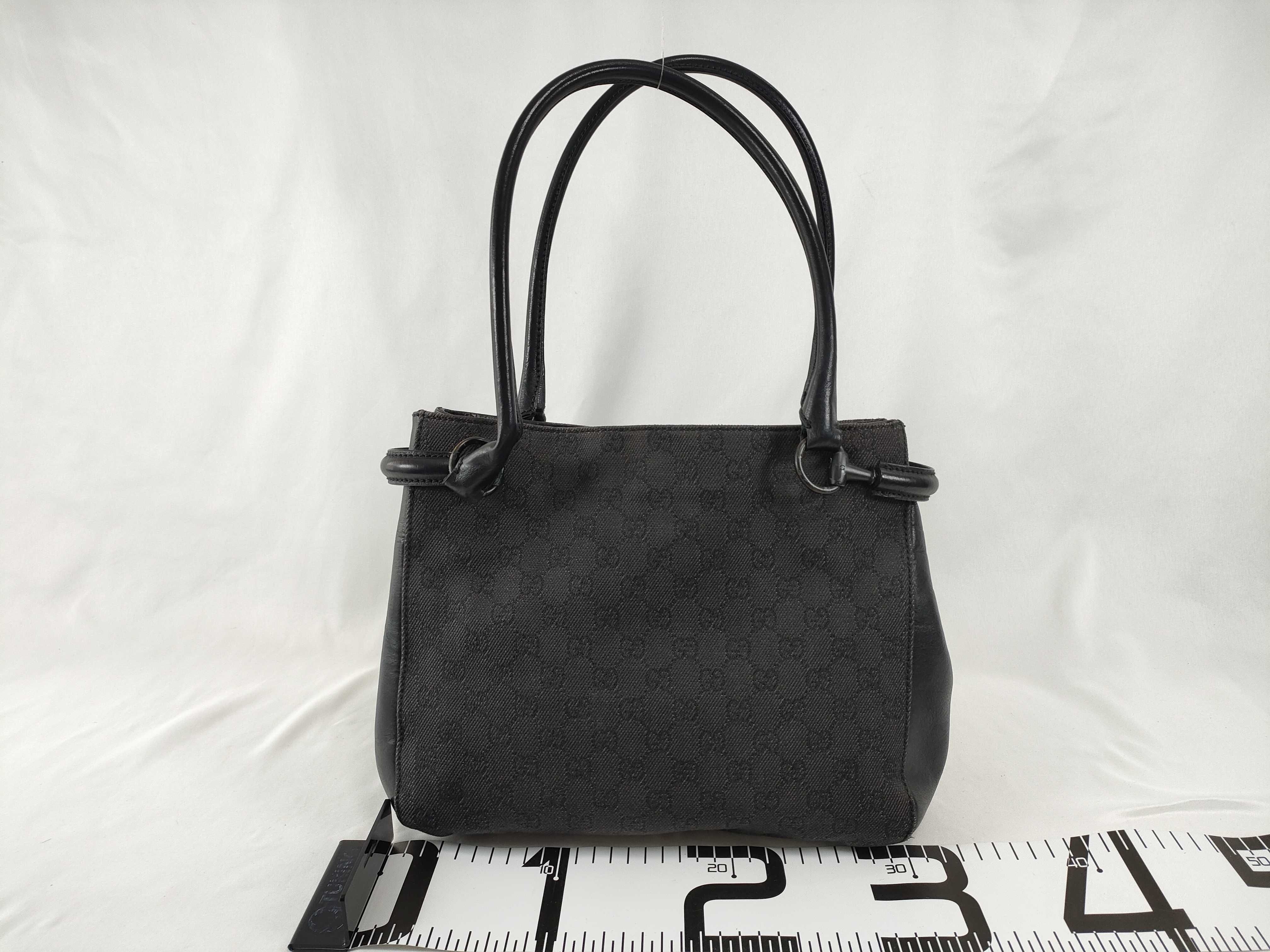 GG Canvas Leather Tote Bag (101971) - Black, Shoulder Bag, Dust Bag Included. — view 2