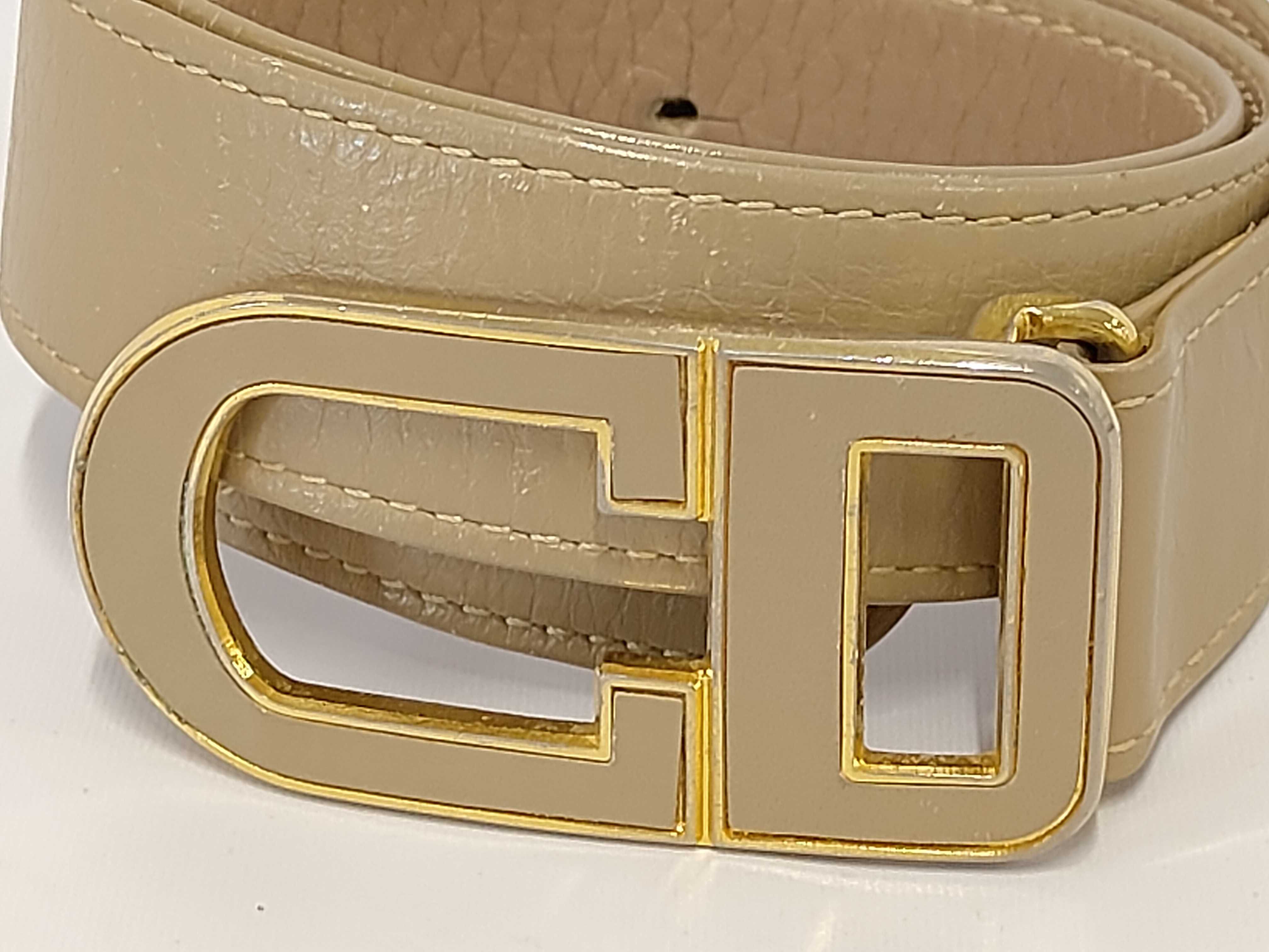 CD logo buckle leather belt, size 70. — view 2