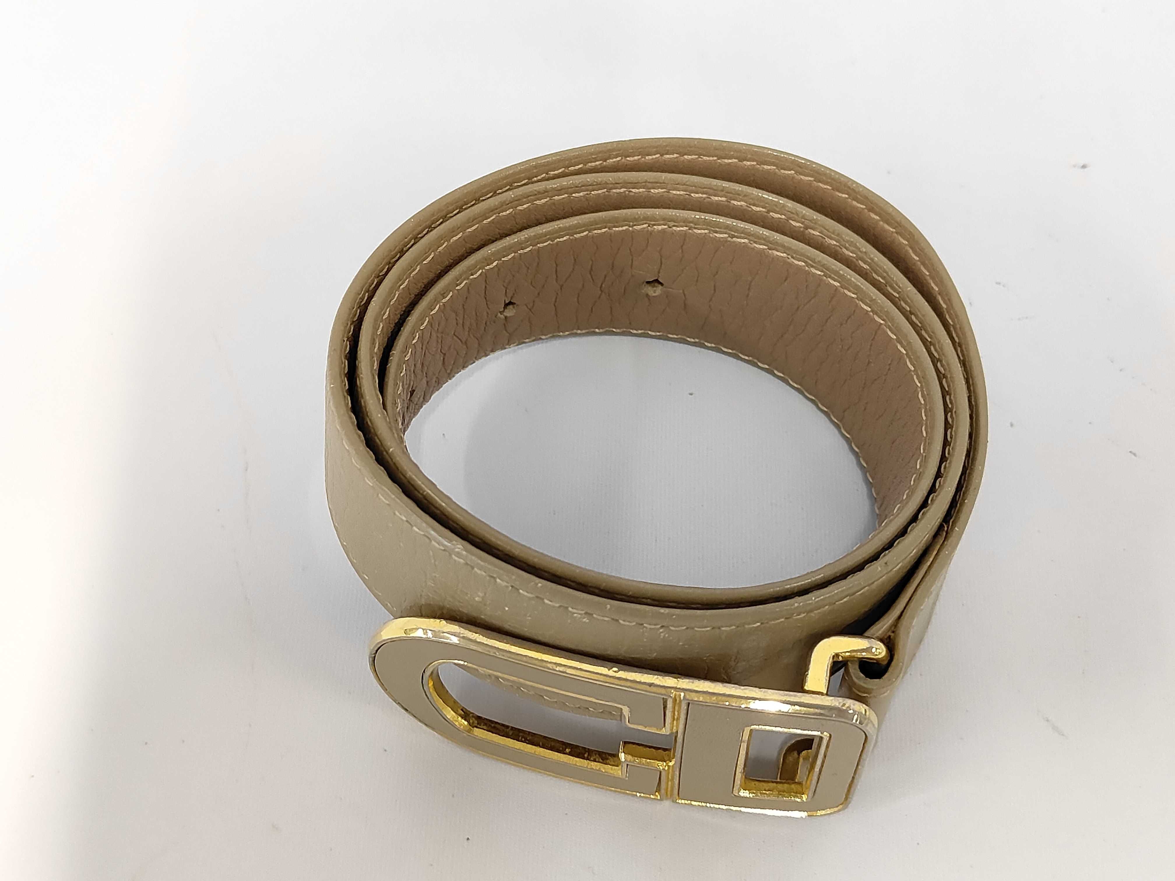 CD logo buckle leather belt, size 70. — view 3