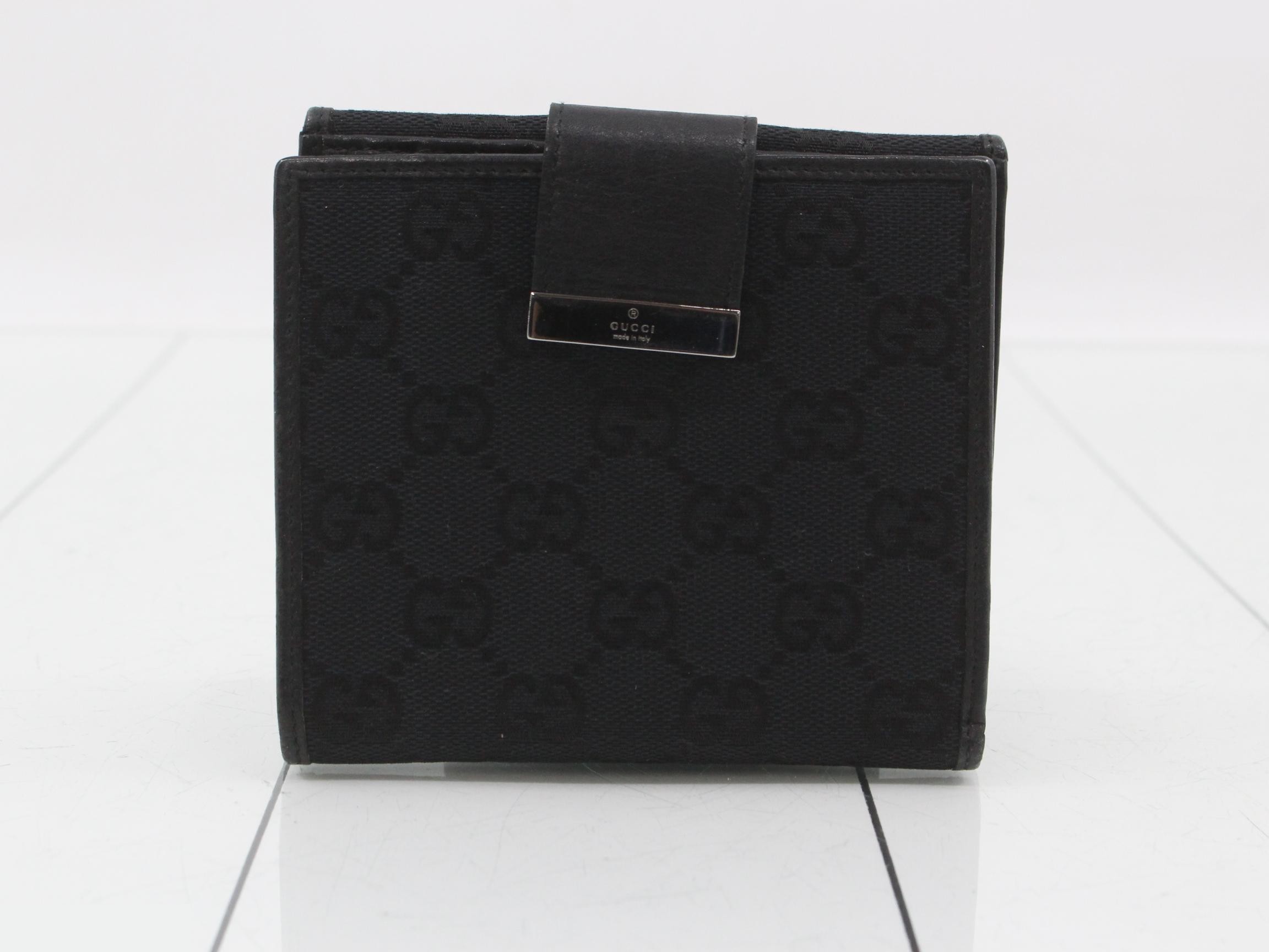 Canvas Bi-fold Wallet, Black, 035 3661 2249