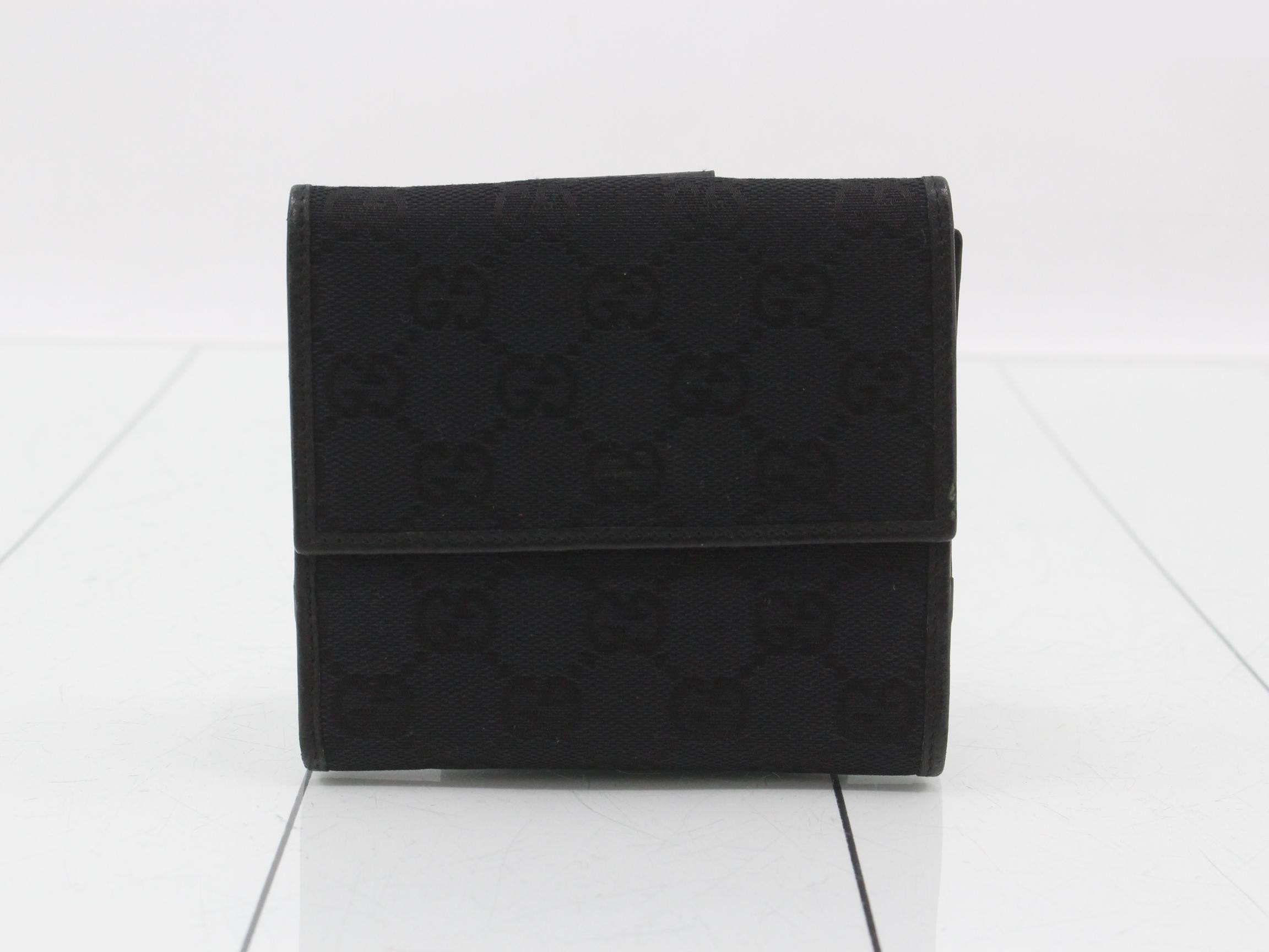 Canvas Bi-fold Wallet, Black, 035 3661 2249 — view 2