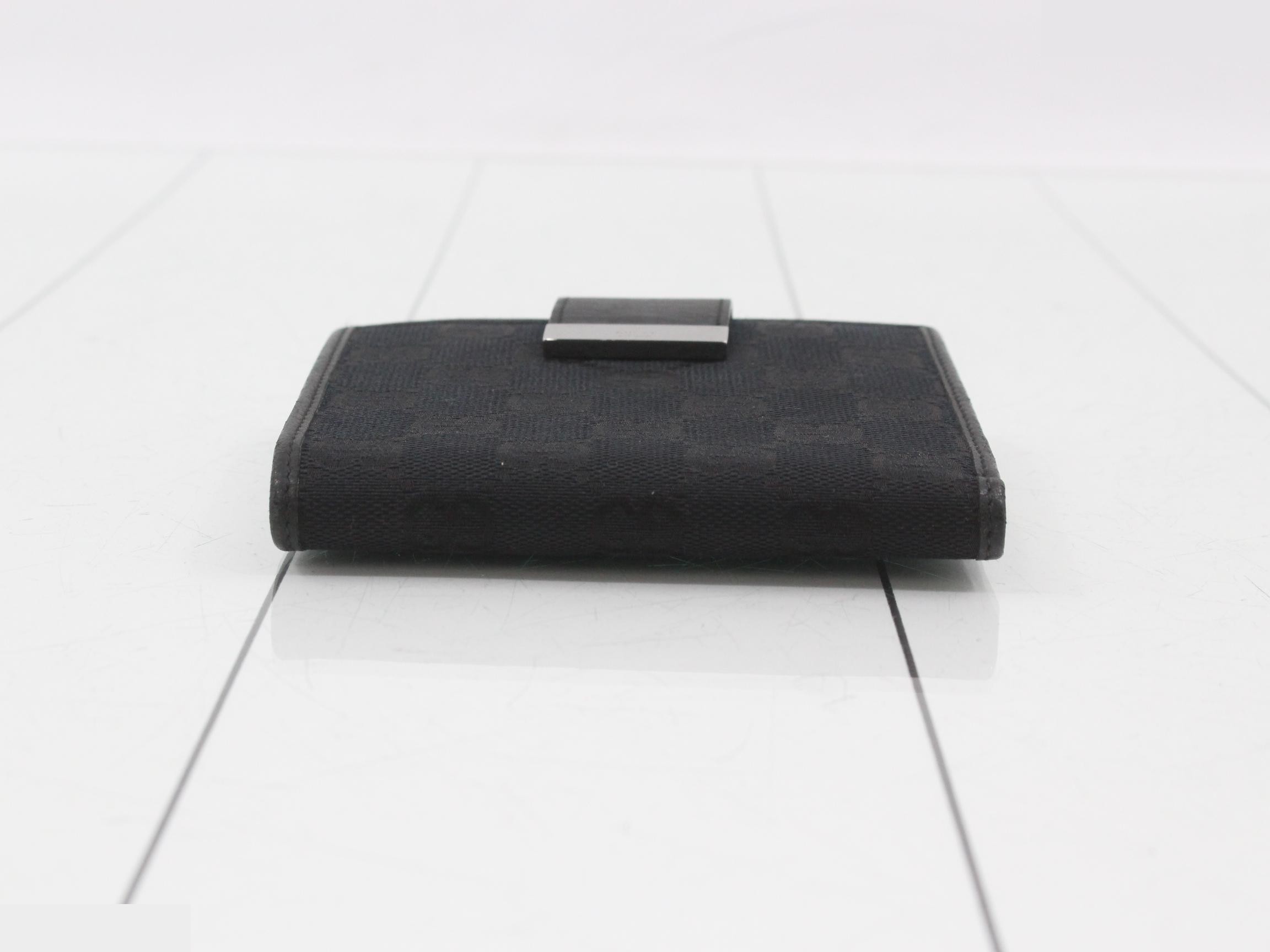 Canvas Bi-fold Wallet, Black, 035 3661 2249 — view 3