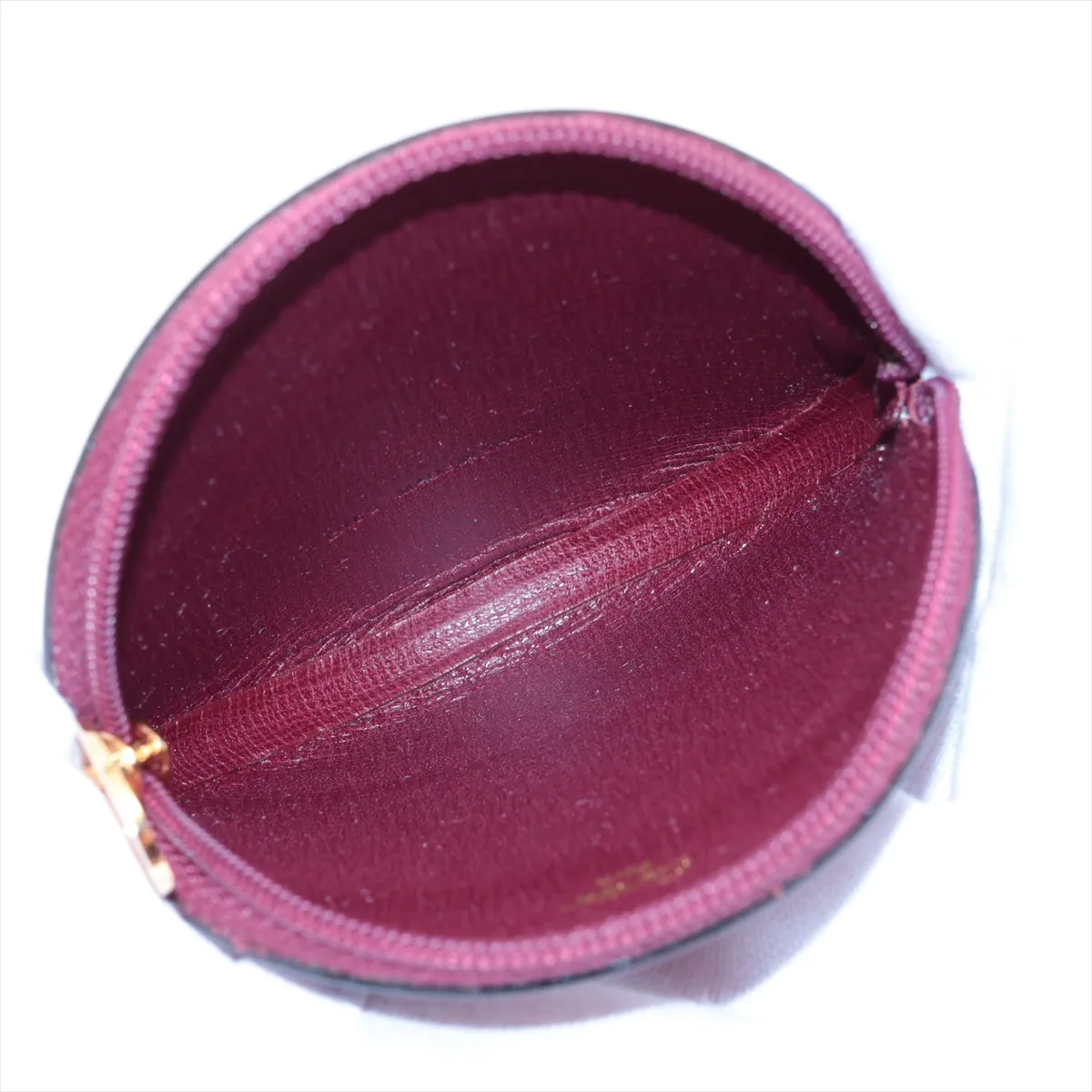Must Leather Coin Case Bordeaux Round — view 3