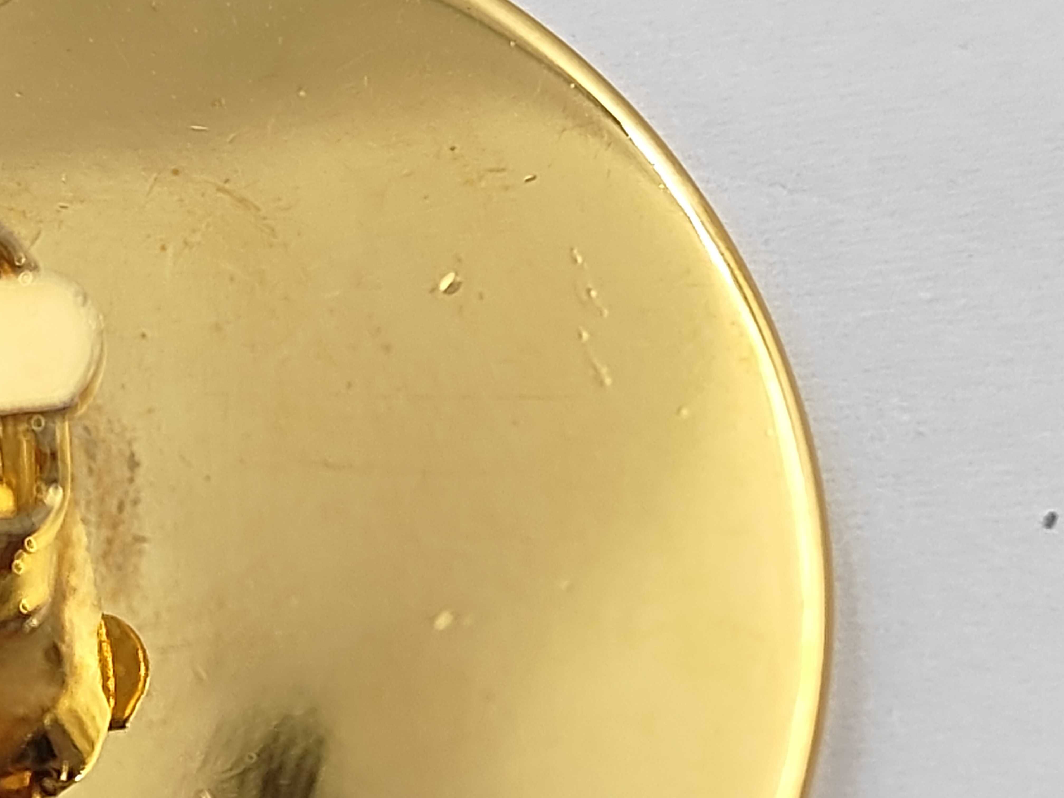 Coco Mark Round Earrings, Black x Gold Earrings — view 9