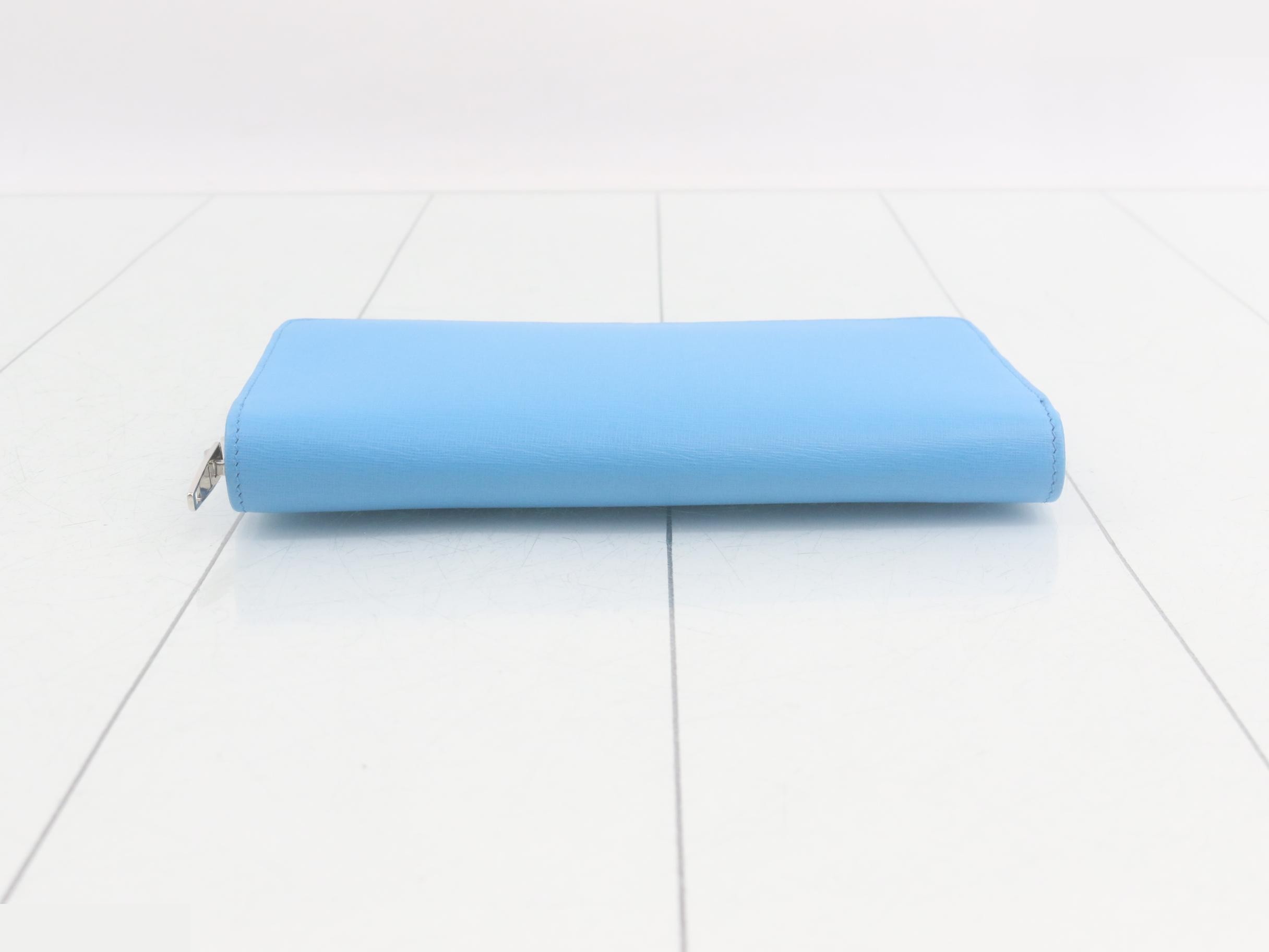 Essential long wallet, unused, stored item, light blue. — view 3