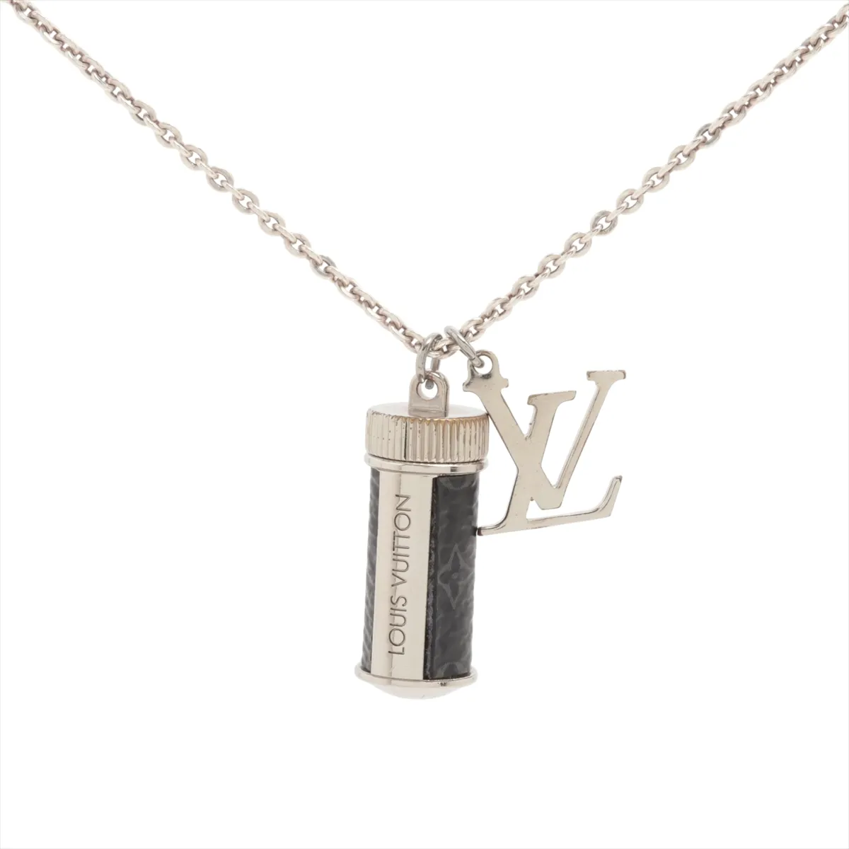 M63641 Collier Charms Monogram Eclipse AK0271 Necklace, Metal, Total Weight 16.6g, Black,
