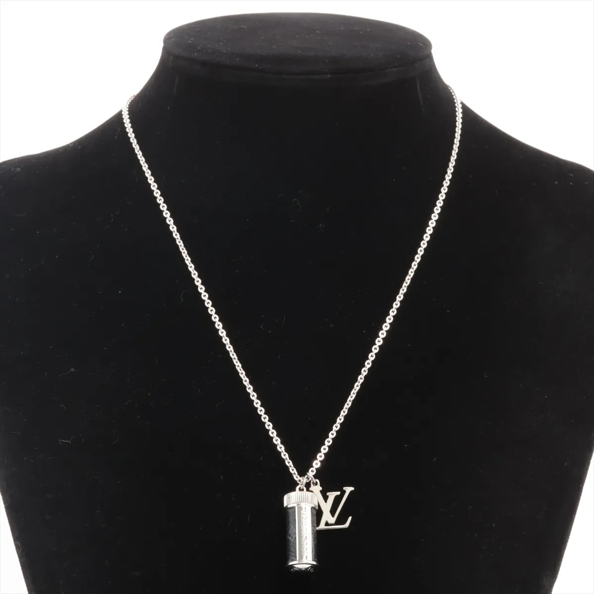 M63641 Collier Charms Monogram Eclipse AK0271 Necklace, Metal, Total Weight 16.6g, Black, — view 5