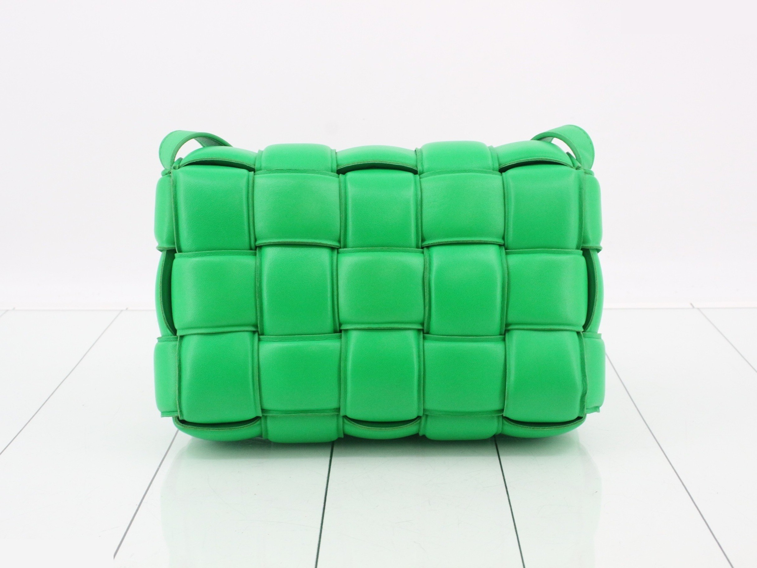 Maxi Intrecciato Butted Cassette, Green, 27 x 18 x 8 cm — view 2