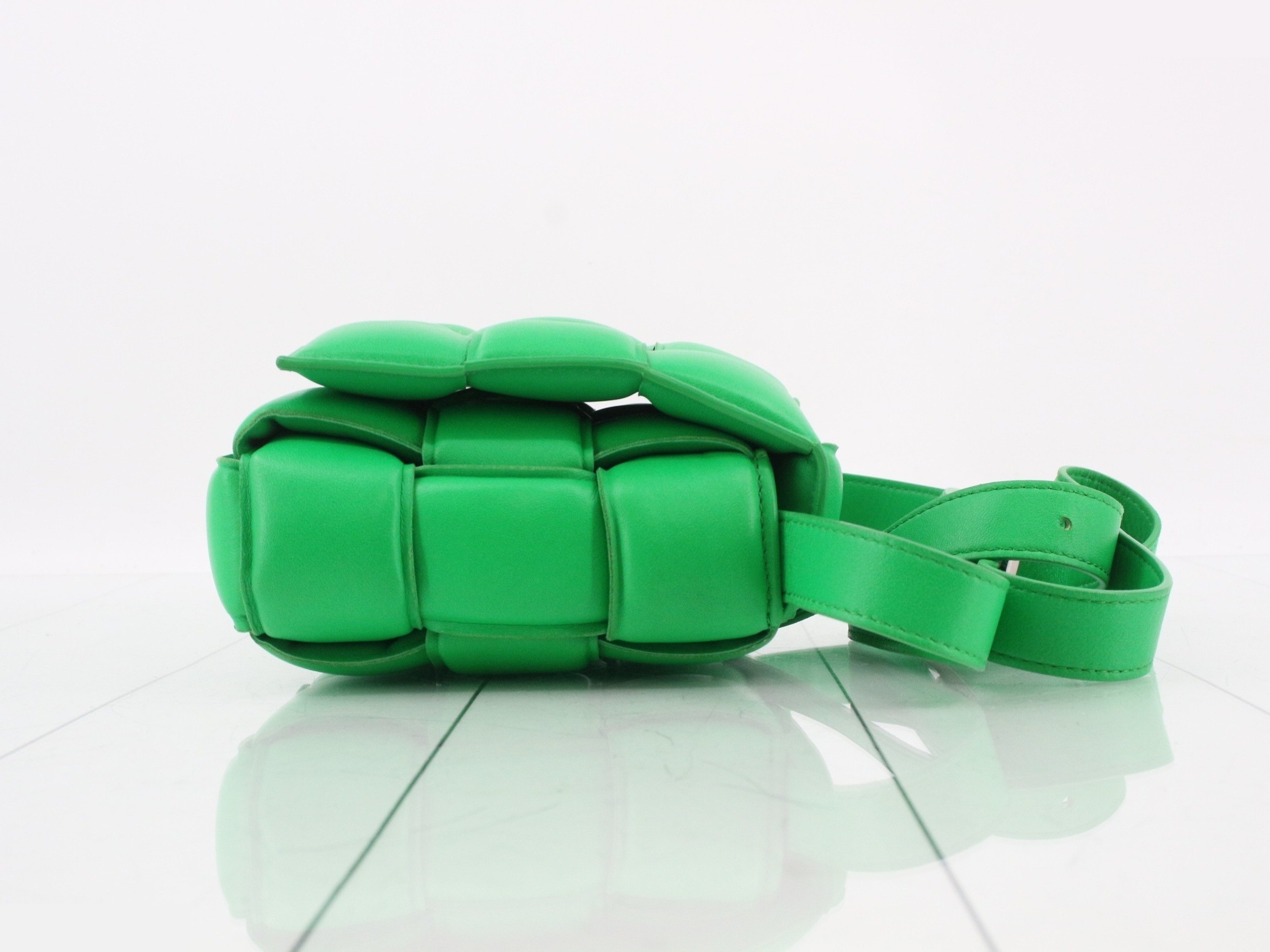 Maxi Intrecciato Butted Cassette, Green, 27 x 18 x 8 cm — view 3