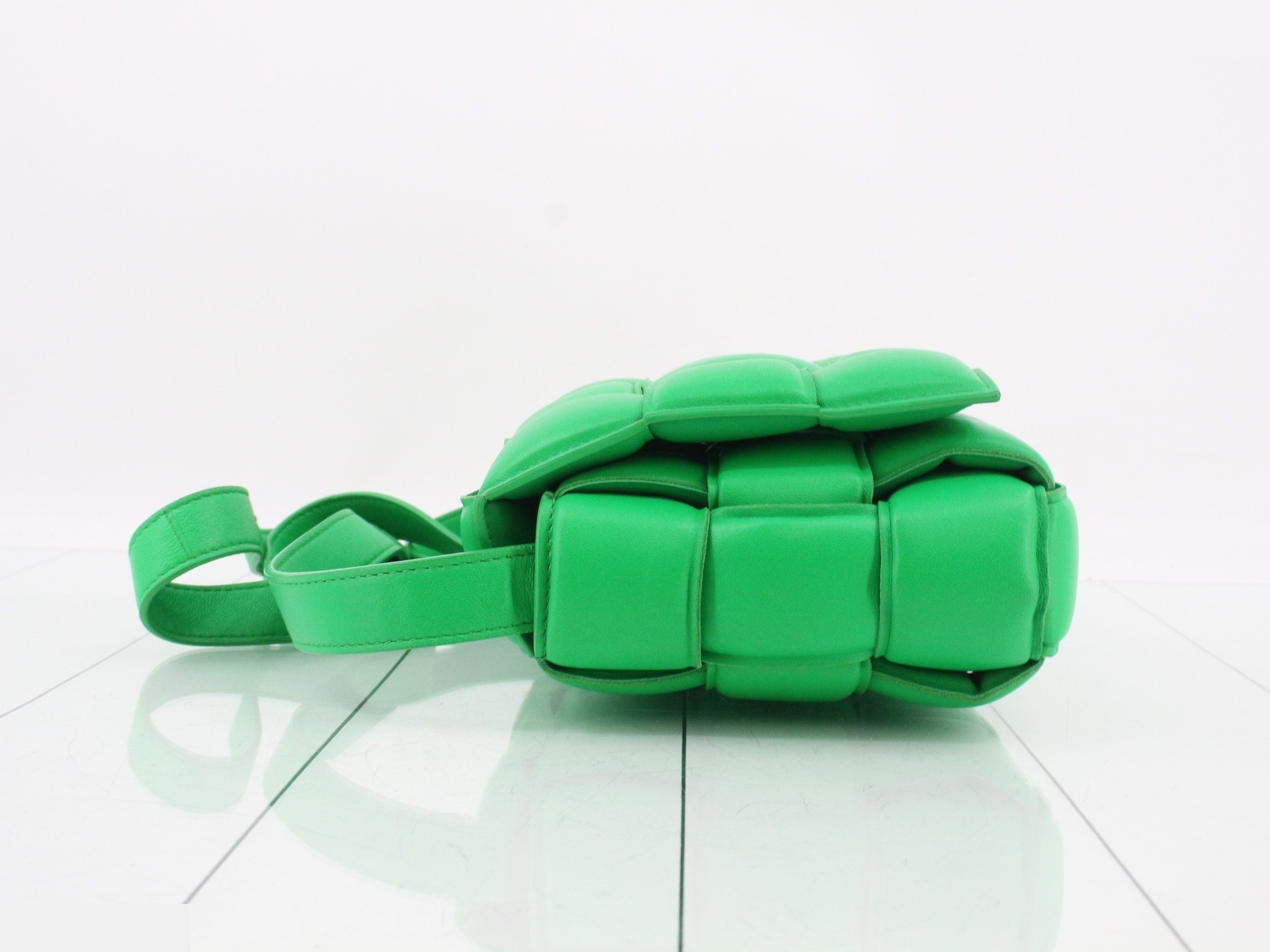 Maxi Intrecciato Butted Cassette, Green, 27 x 18 x 8 cm — view 4