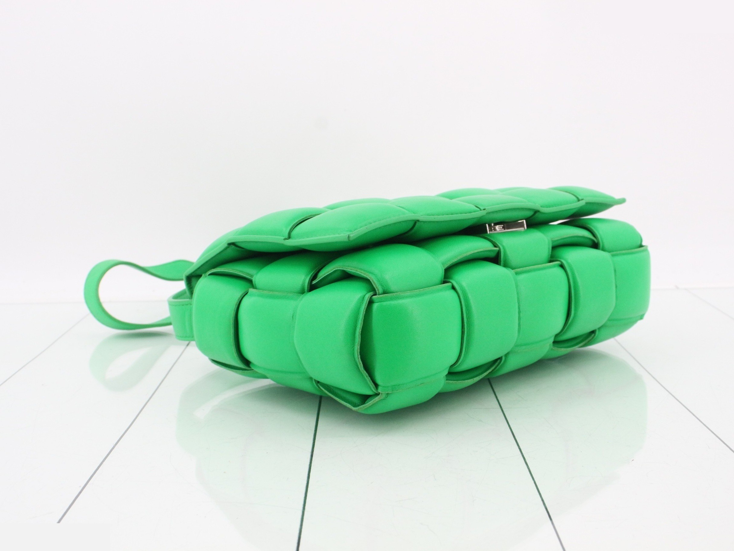 Maxi Intrecciato Butted Cassette, Green, 27 x 18 x 8 cm — view 5