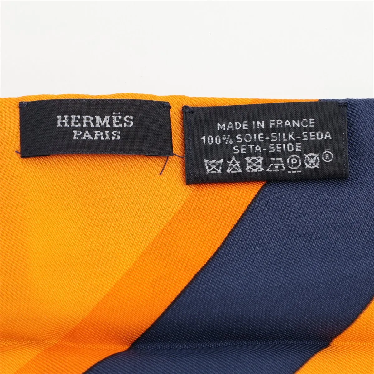 Twill Up Scarf, Silk, Orange. — view 3