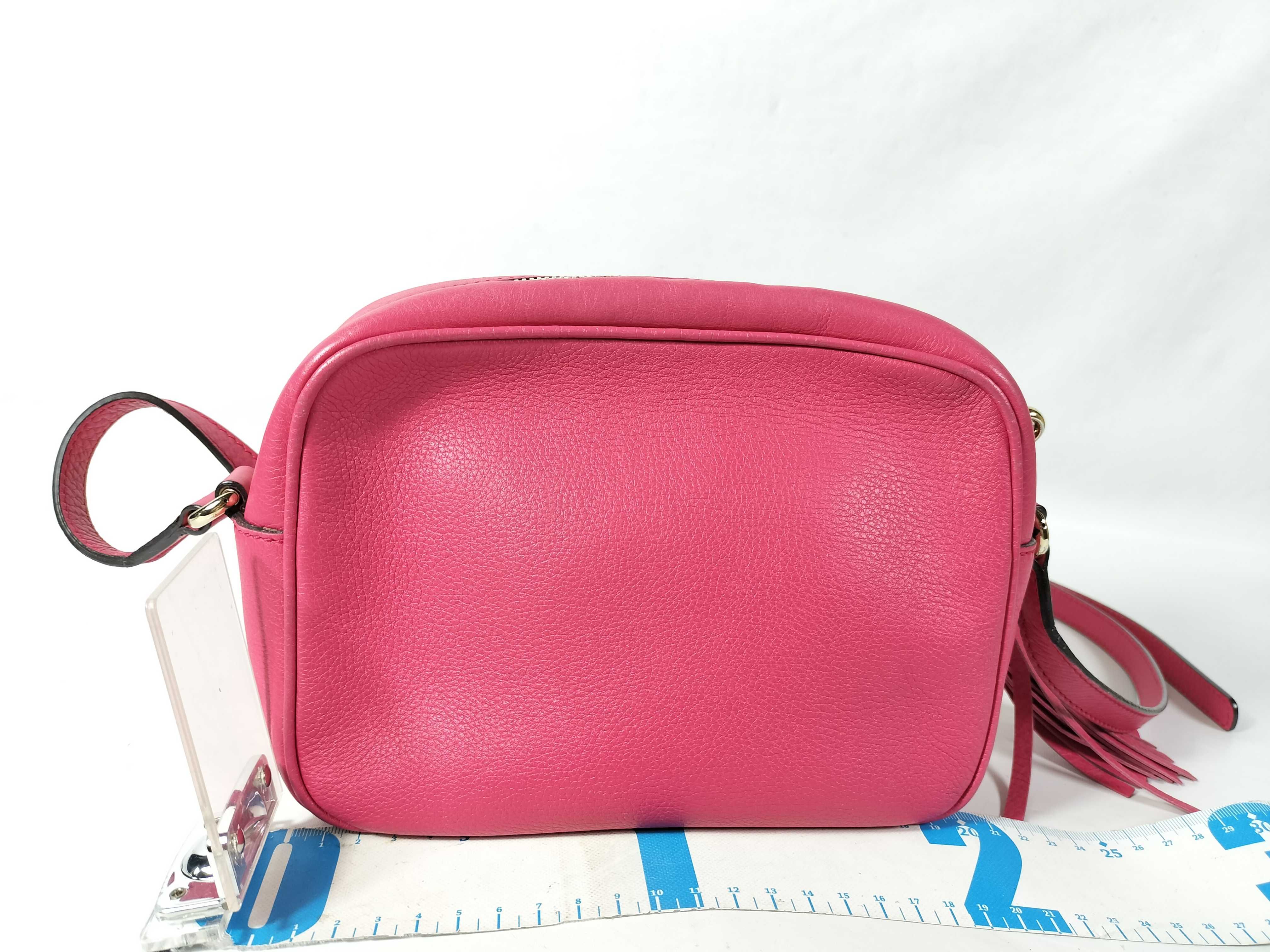 Soho Leather Shoulder Bag, Pink — view 2