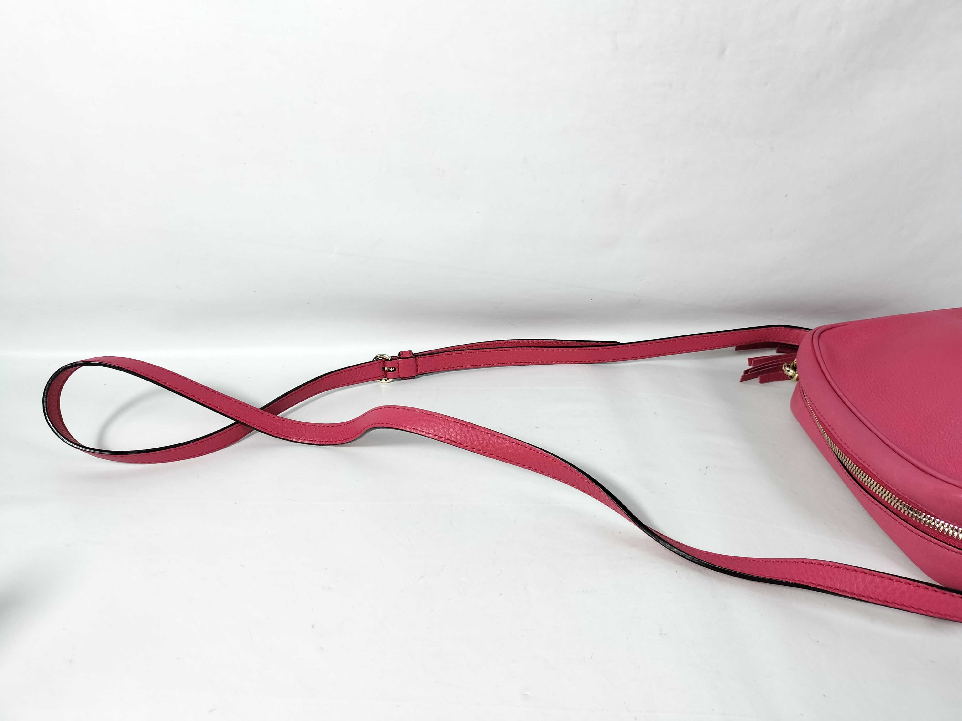 Soho Leather Shoulder Bag, Pink — view 3