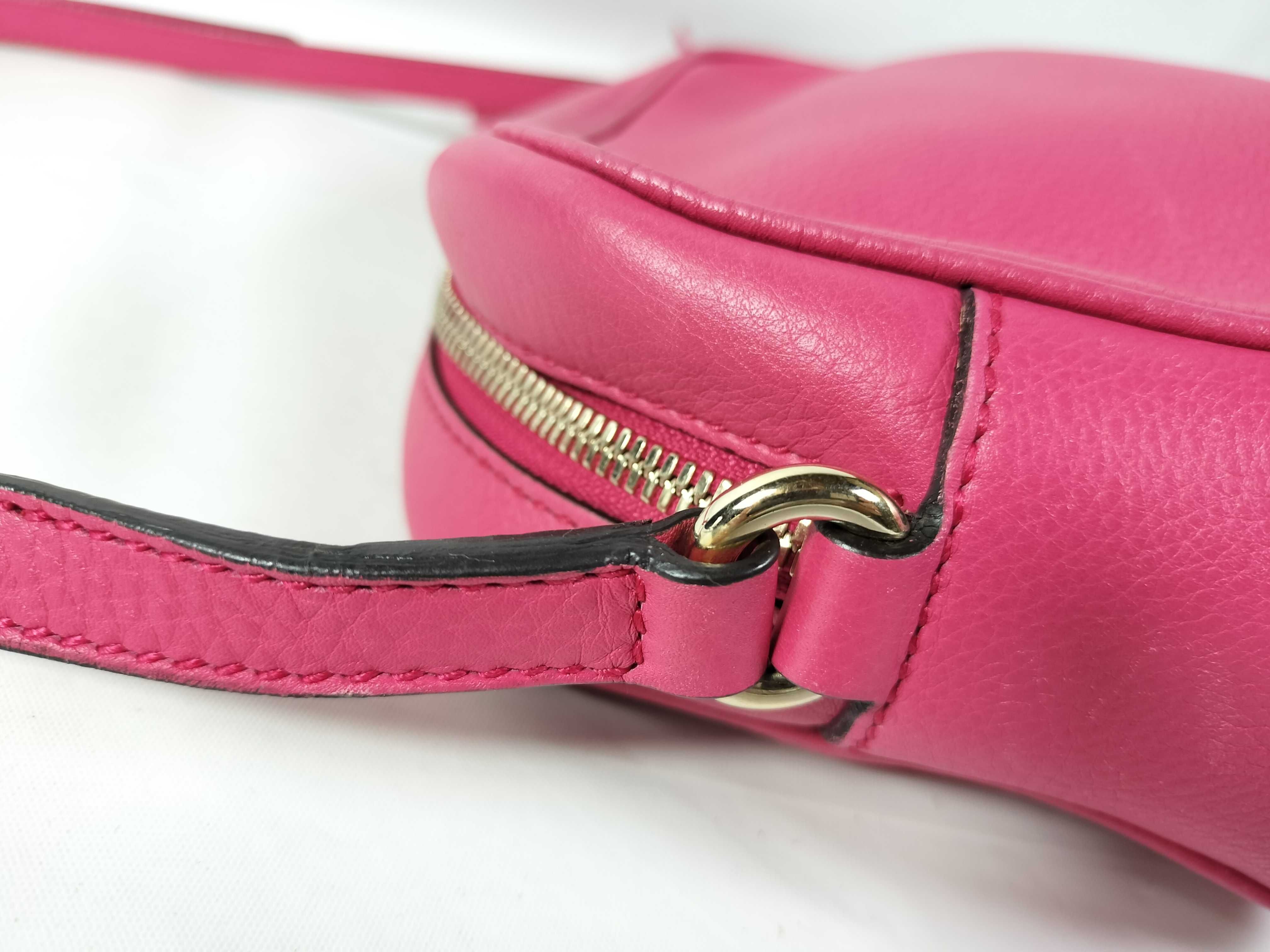 Soho Leather Shoulder Bag, Pink — view 4