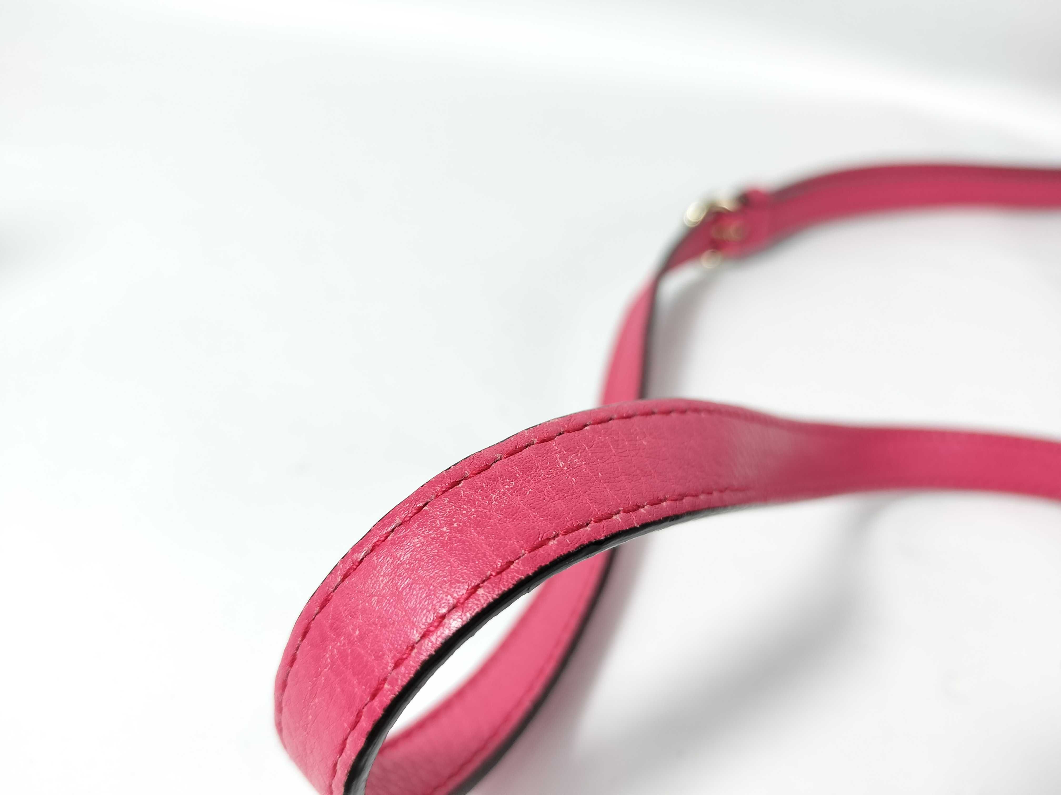 Soho Leather Shoulder Bag, Pink — view 5