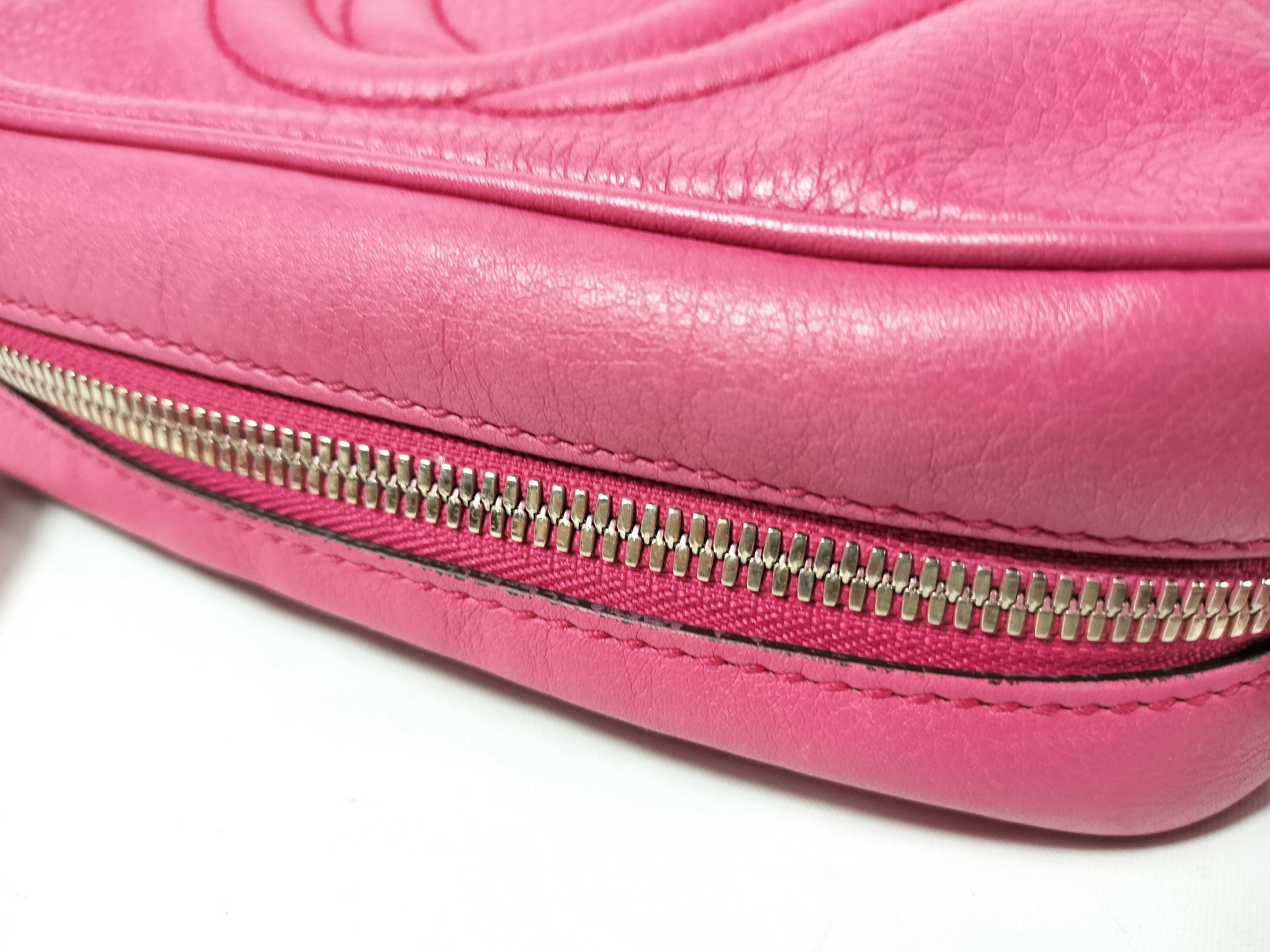 Soho Leather Shoulder Bag, Pink — view 8