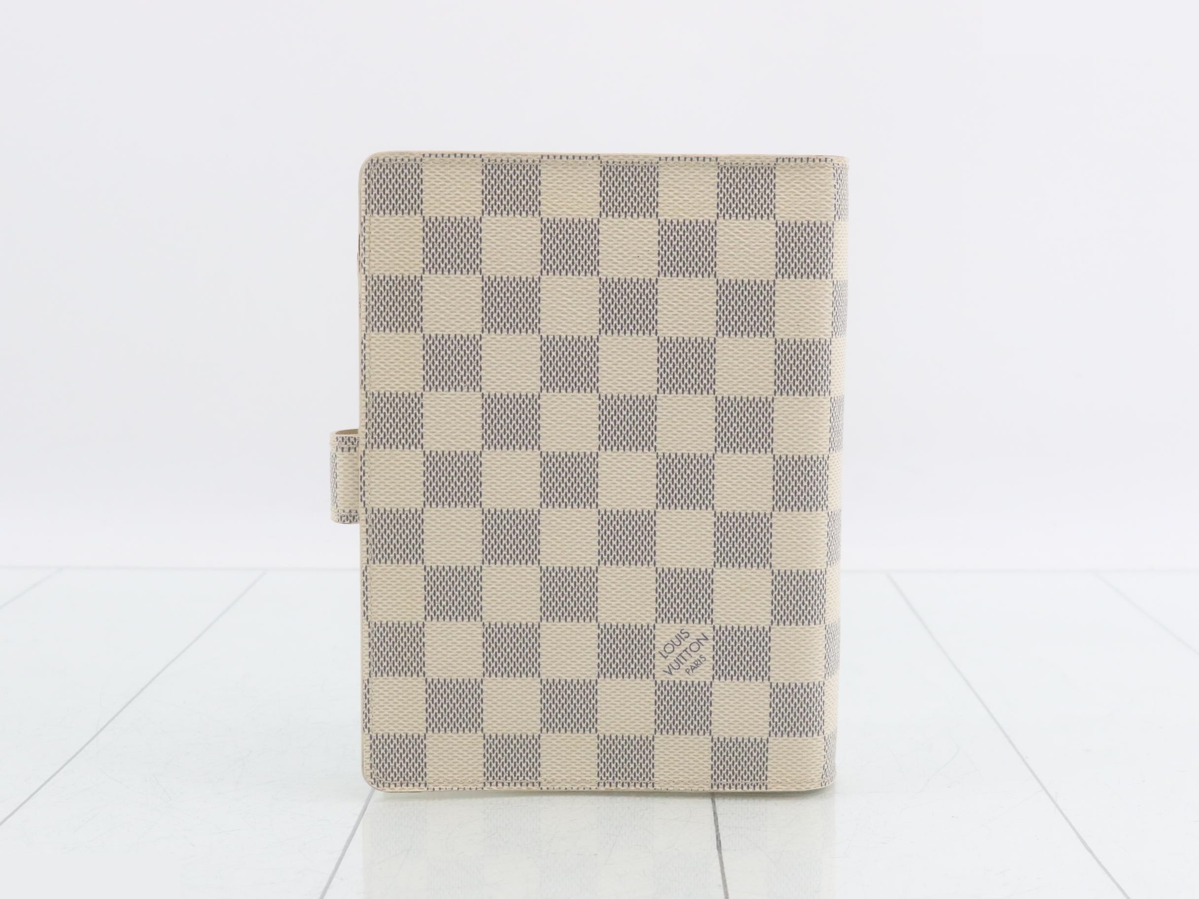 R20707 Agenda MM Notebook Cover, Damier Azur, Beige — view 2