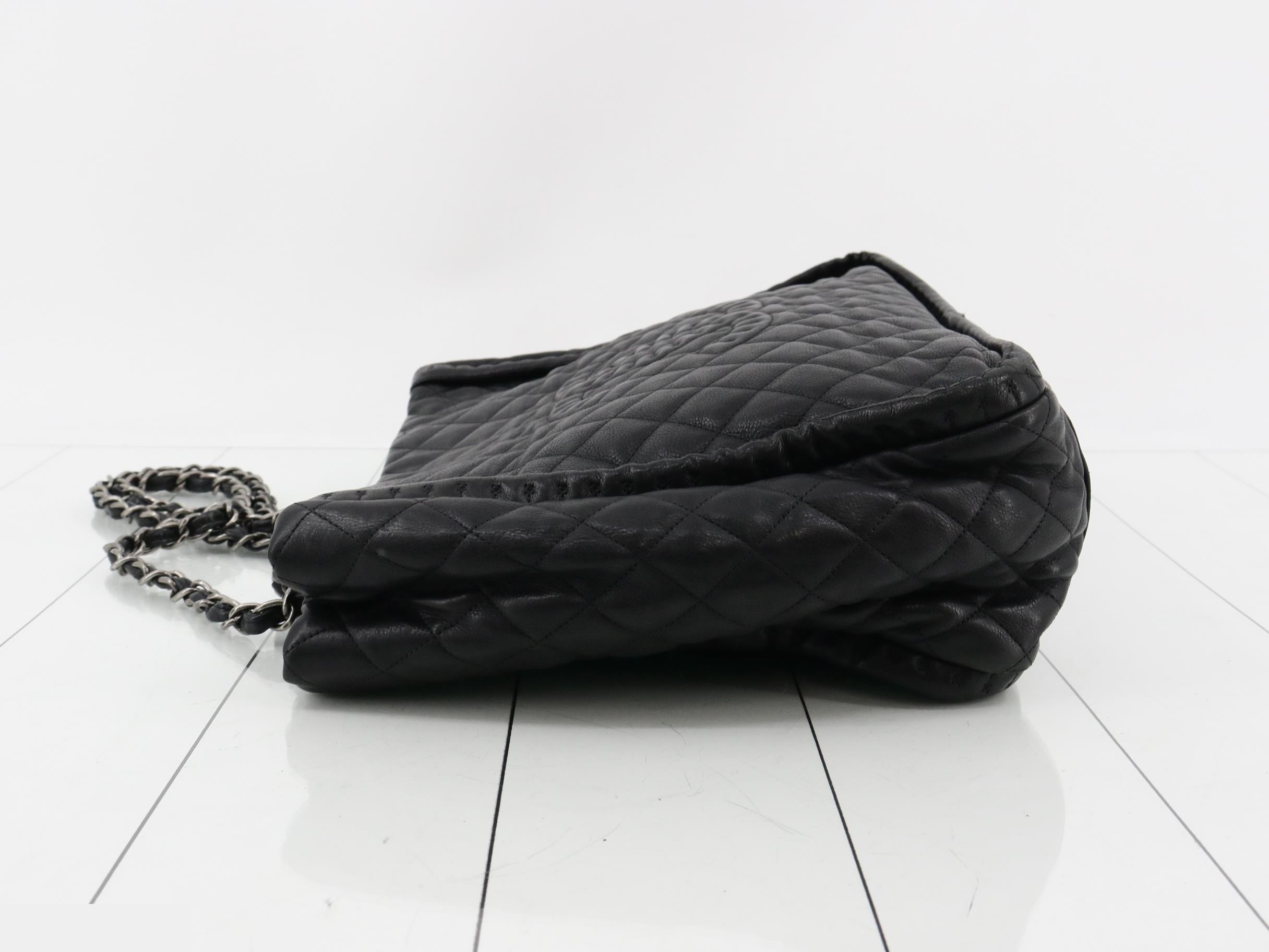 Caviar leather matelassé tote bag — view 4