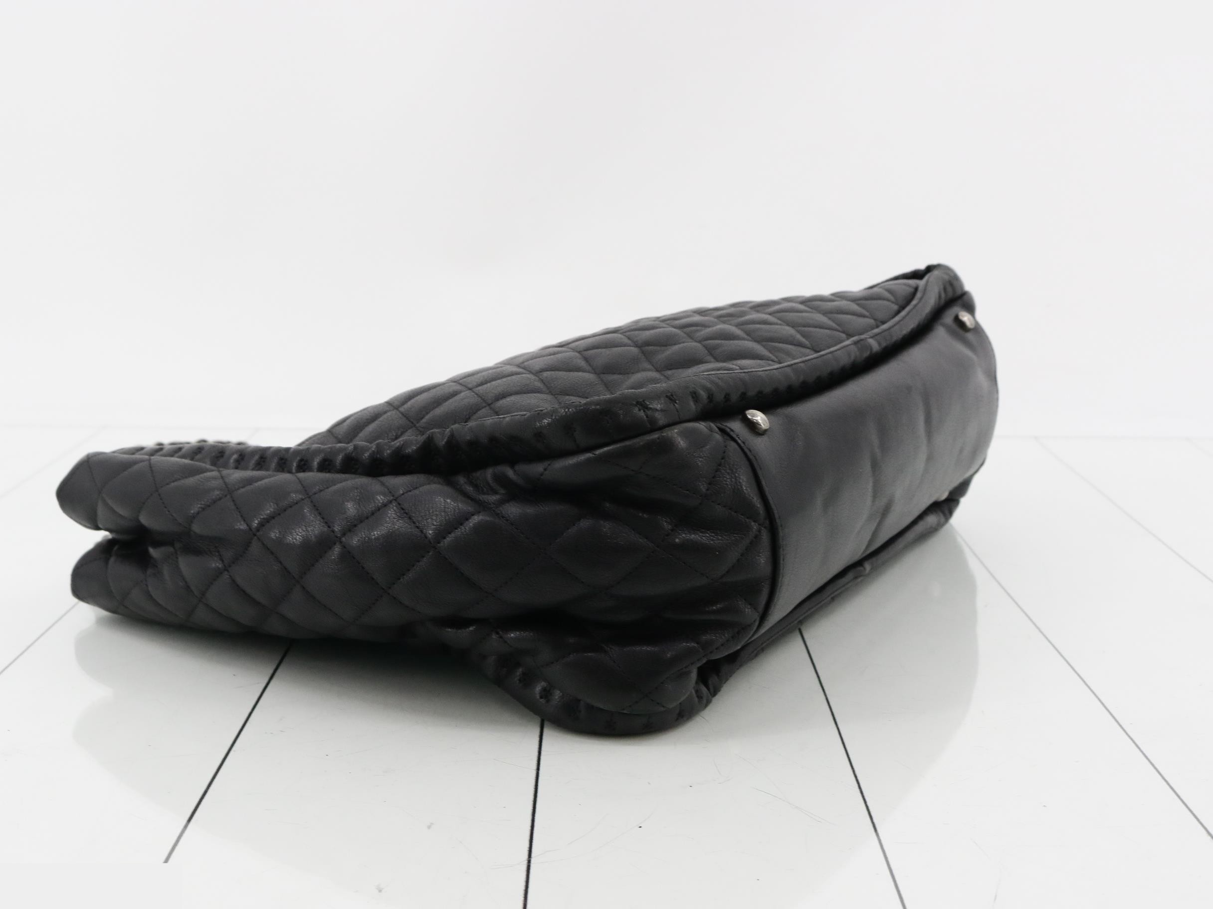 Caviar leather matelassé tote bag — view 5