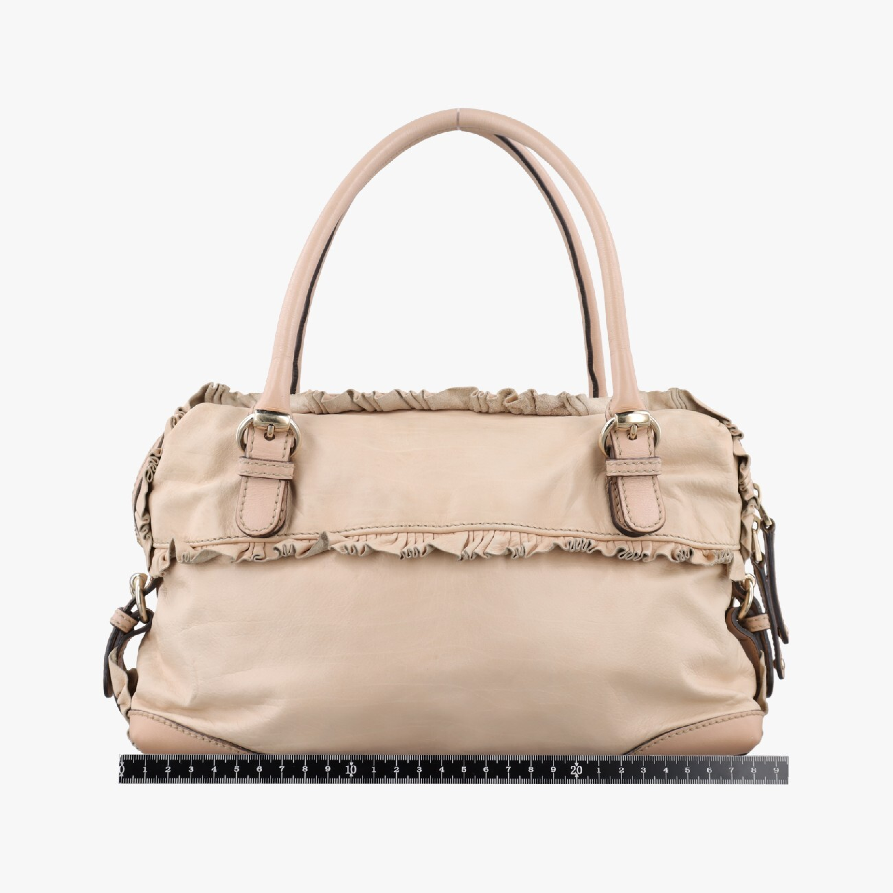 Sabrina Boston Beige Leather Handbag 189848 D1871102 — view 2