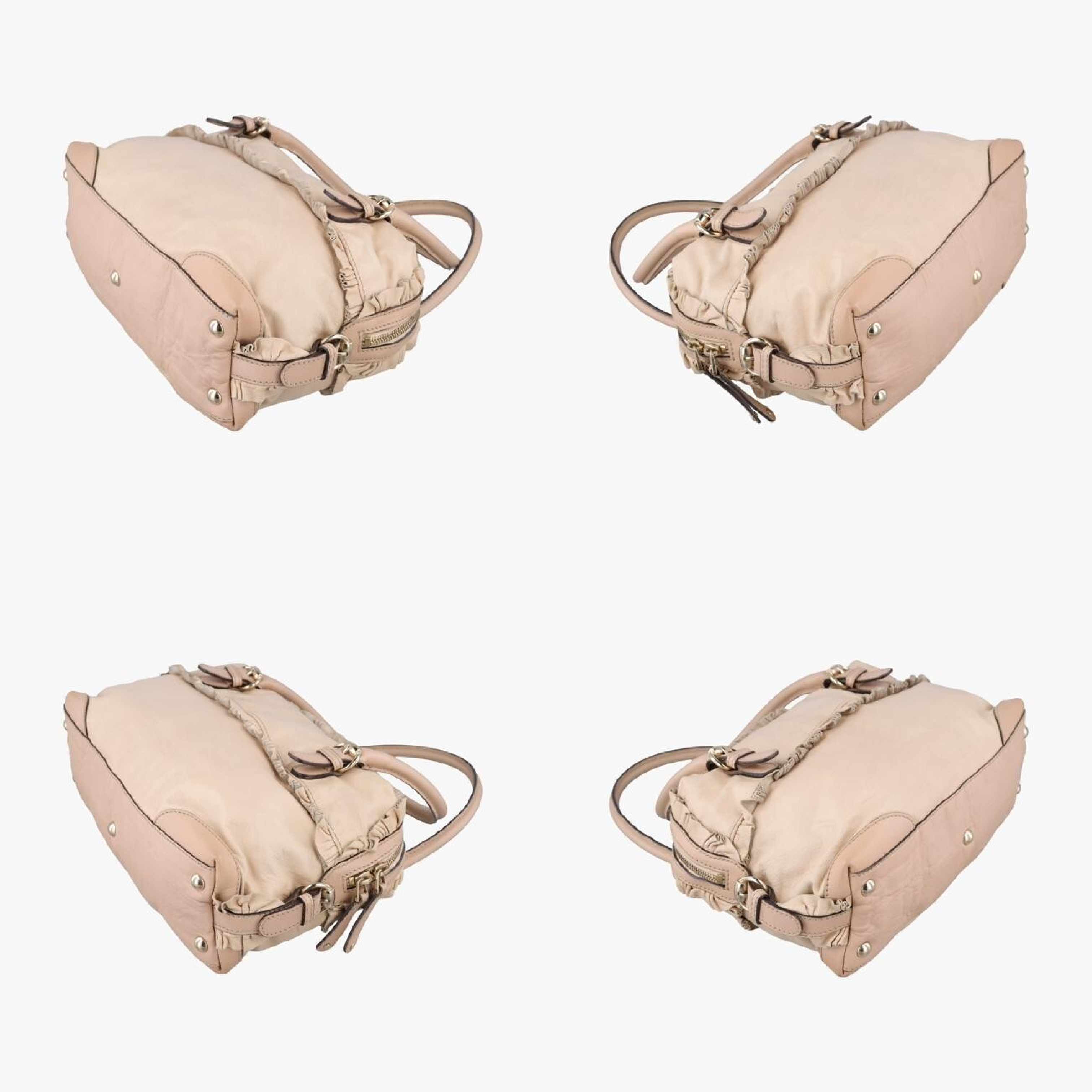 Sabrina Boston Beige Leather Handbag 189848 D1871102 — view 4