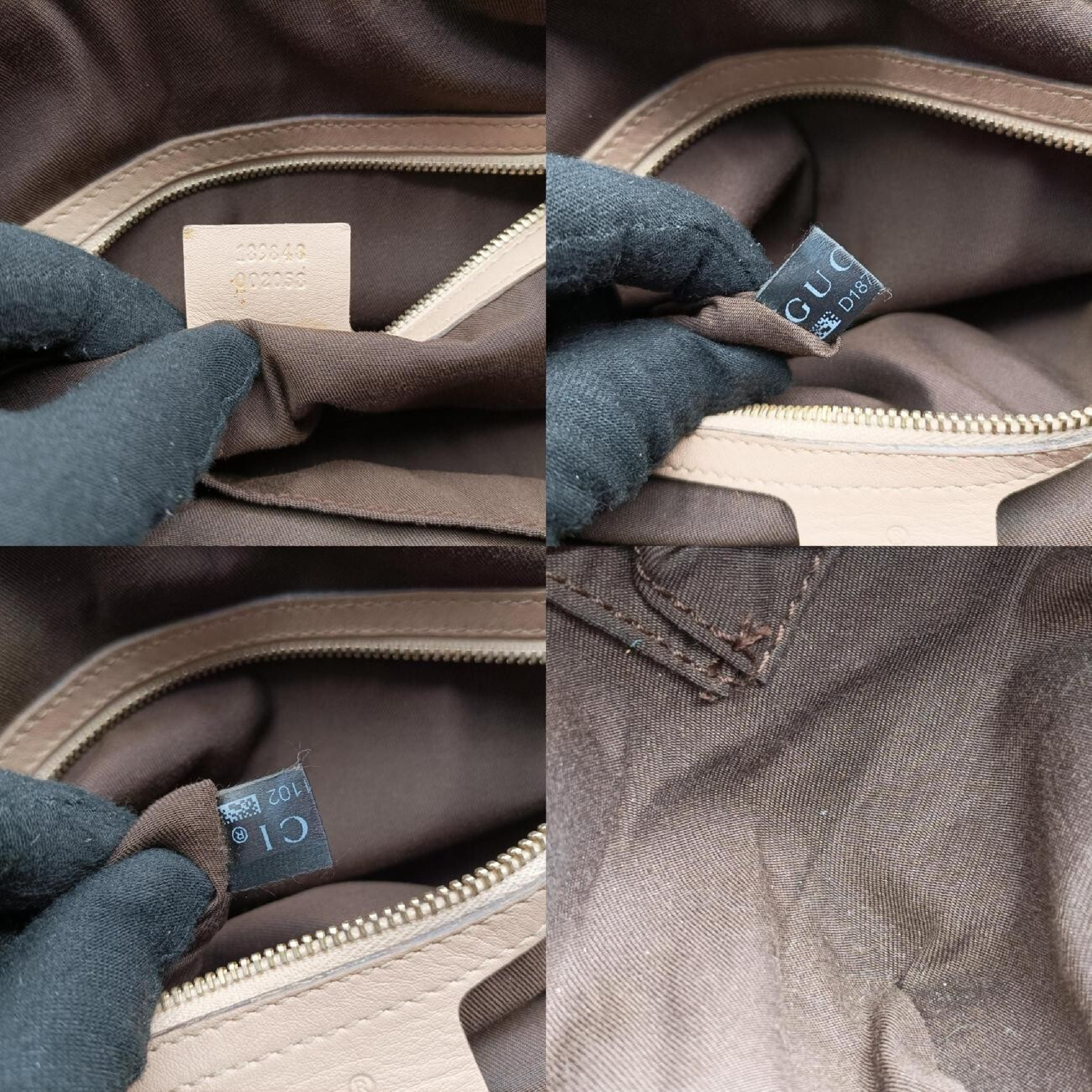 Sabrina Boston Beige Leather Handbag 189848 D1871102 — view 8