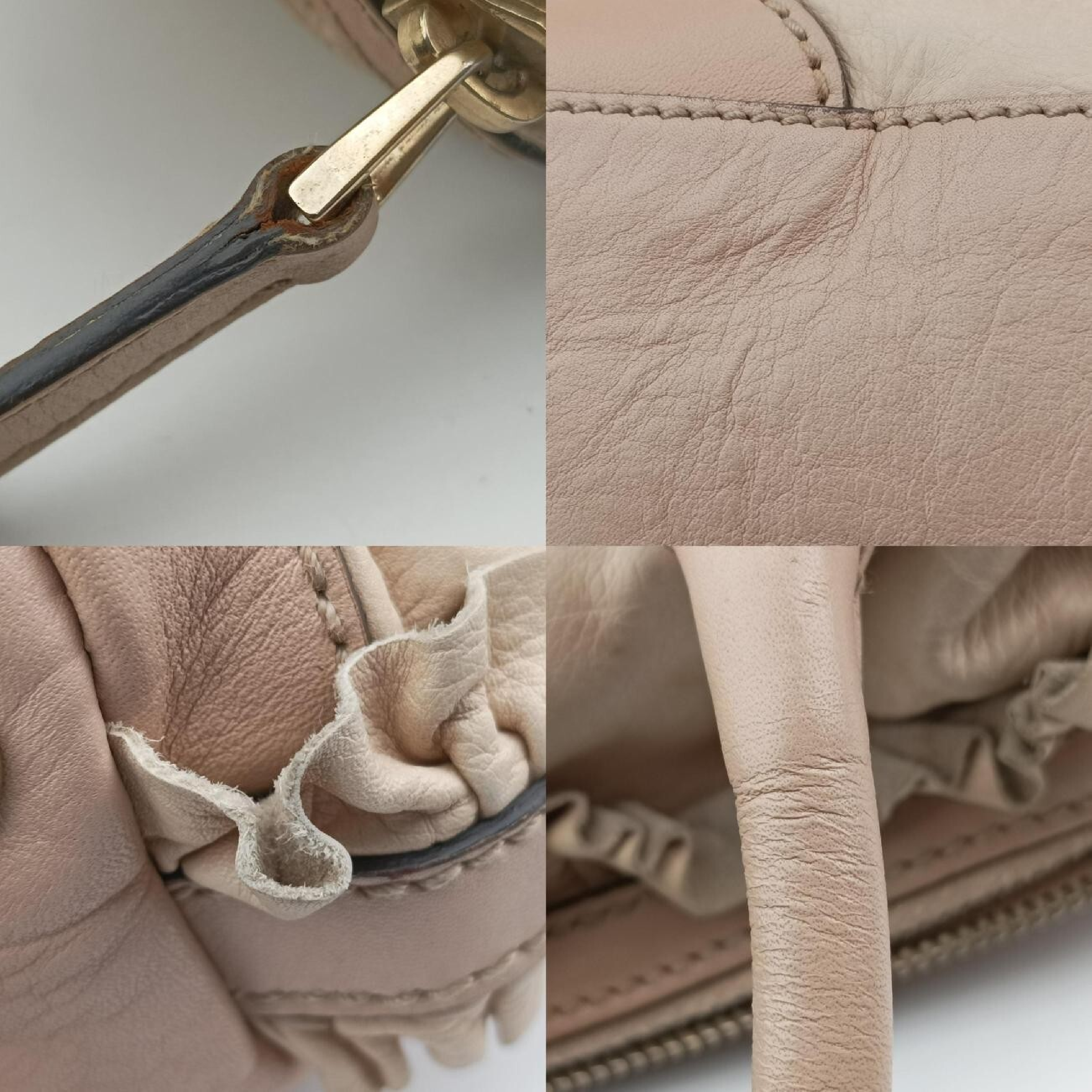 Sabrina Boston Beige Leather Handbag 189848 D1871102 — view 10