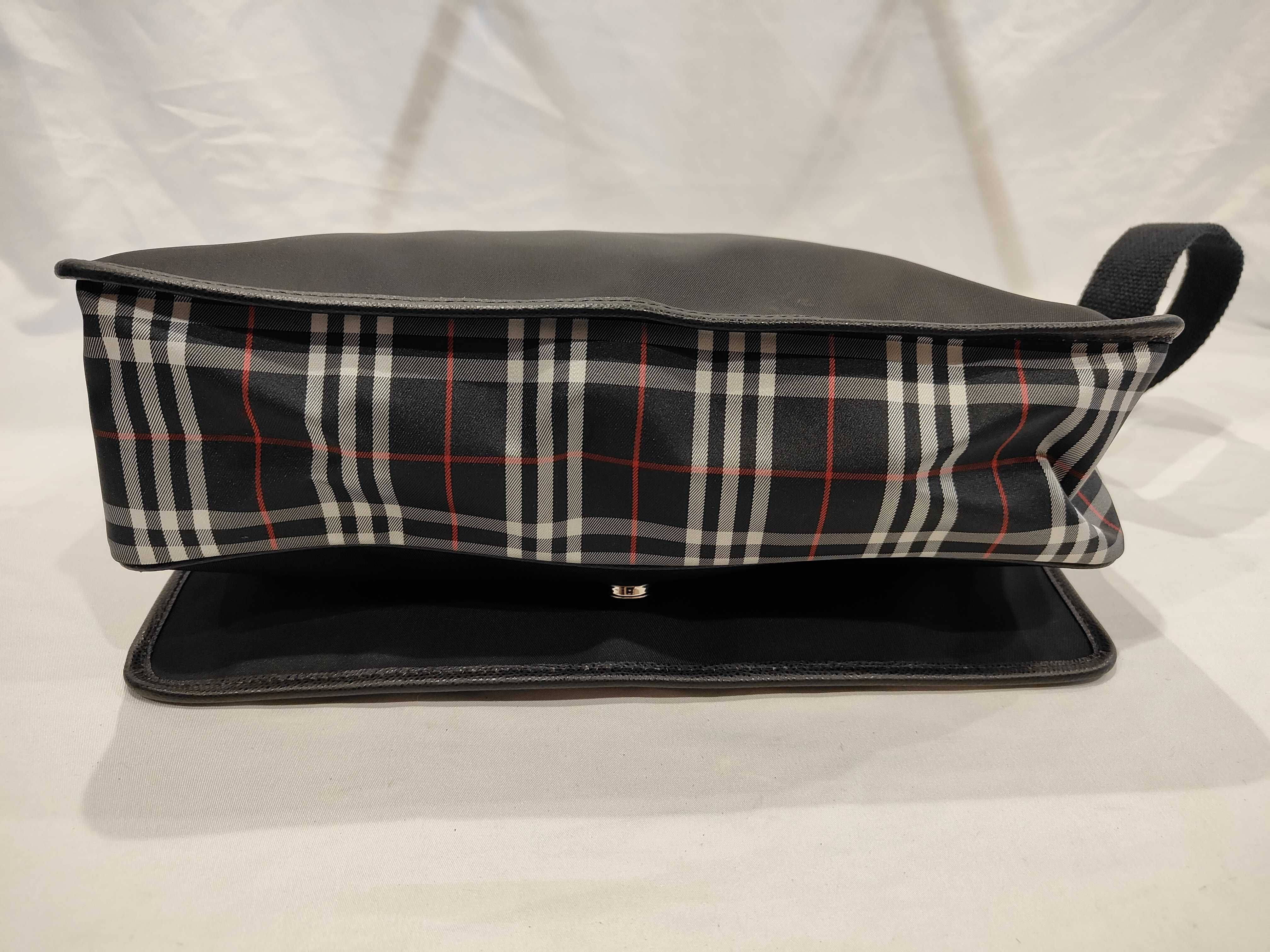 London Check Nylon Messenger Shoulder Bag — view 3